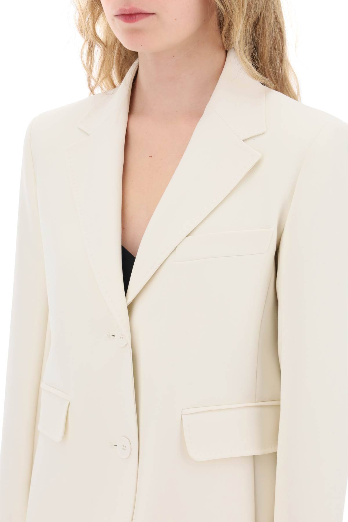Shop Weekend Max Mara Uva Single-breasted Jacket In White,neutro