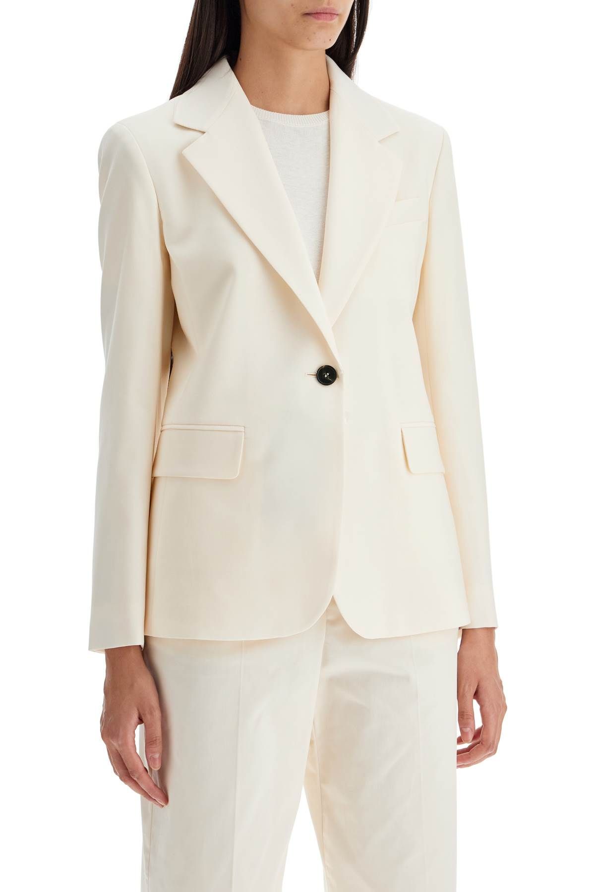 Shop Weekend Max Mara Single-breasted Lamine In White