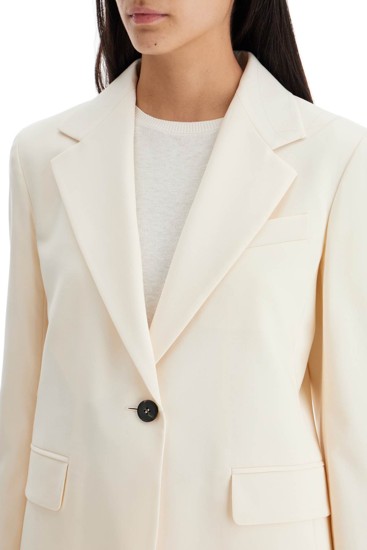 Shop Weekend Max Mara Single-breasted Lamine In White