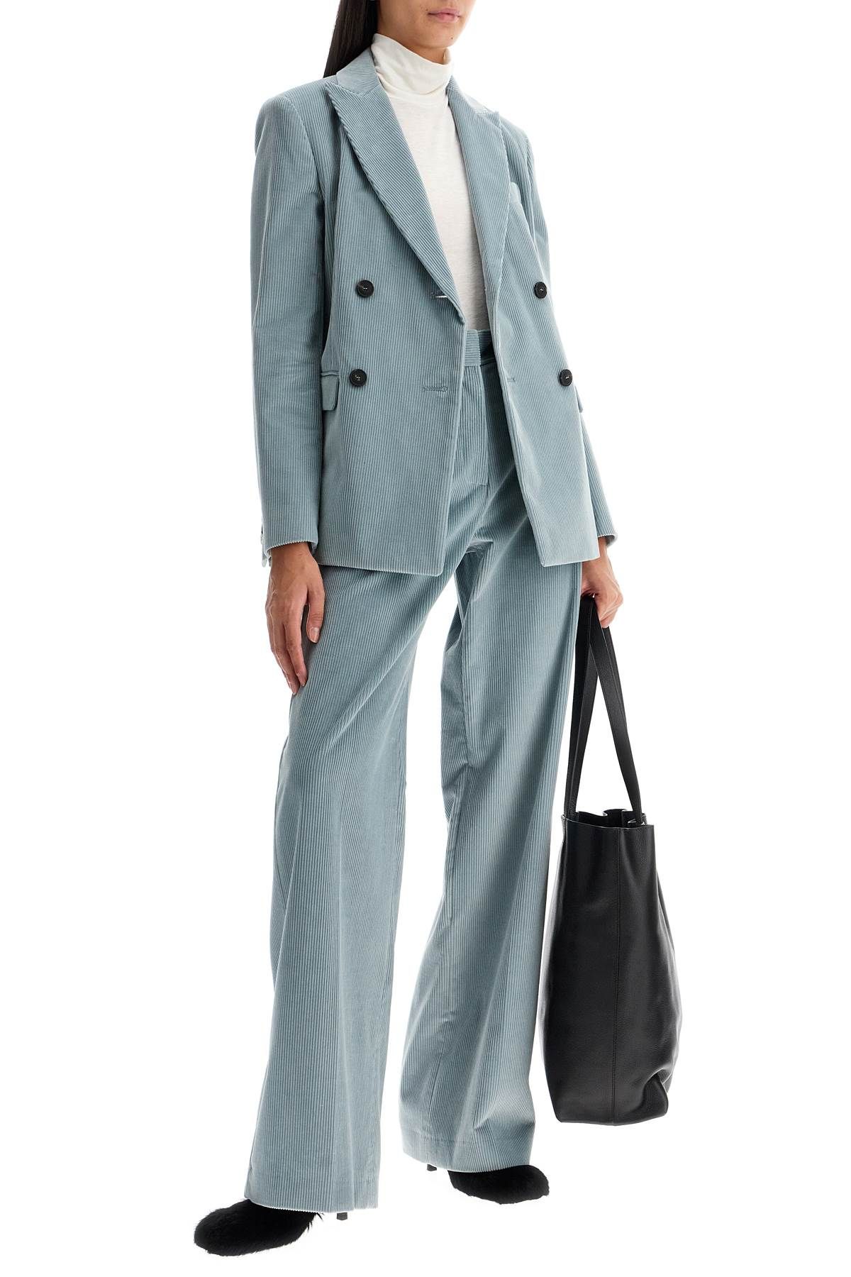 Shop Weekend Max Mara 'katanga' Velvet Bl In Light Blue