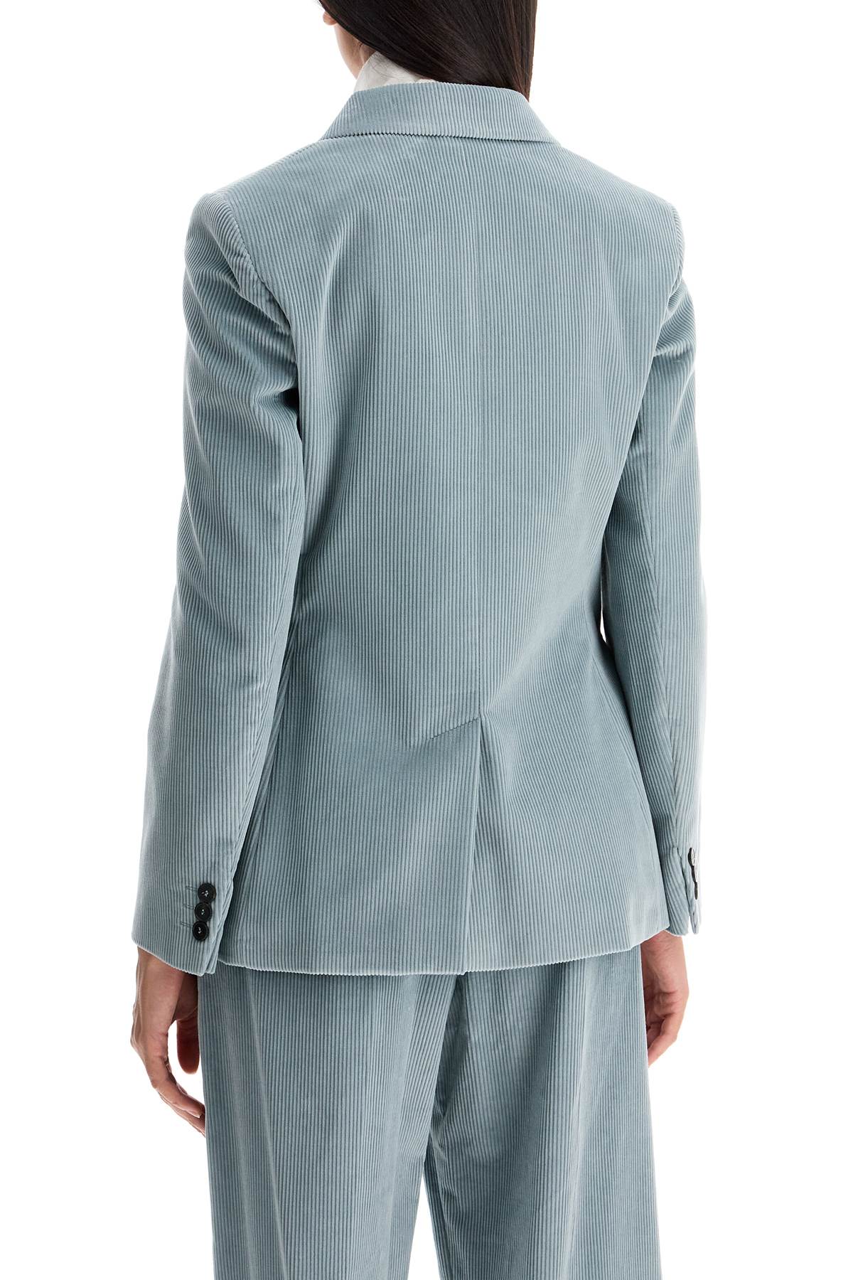 Shop Weekend Max Mara 'katanga' Velvet Bl In Light Blue