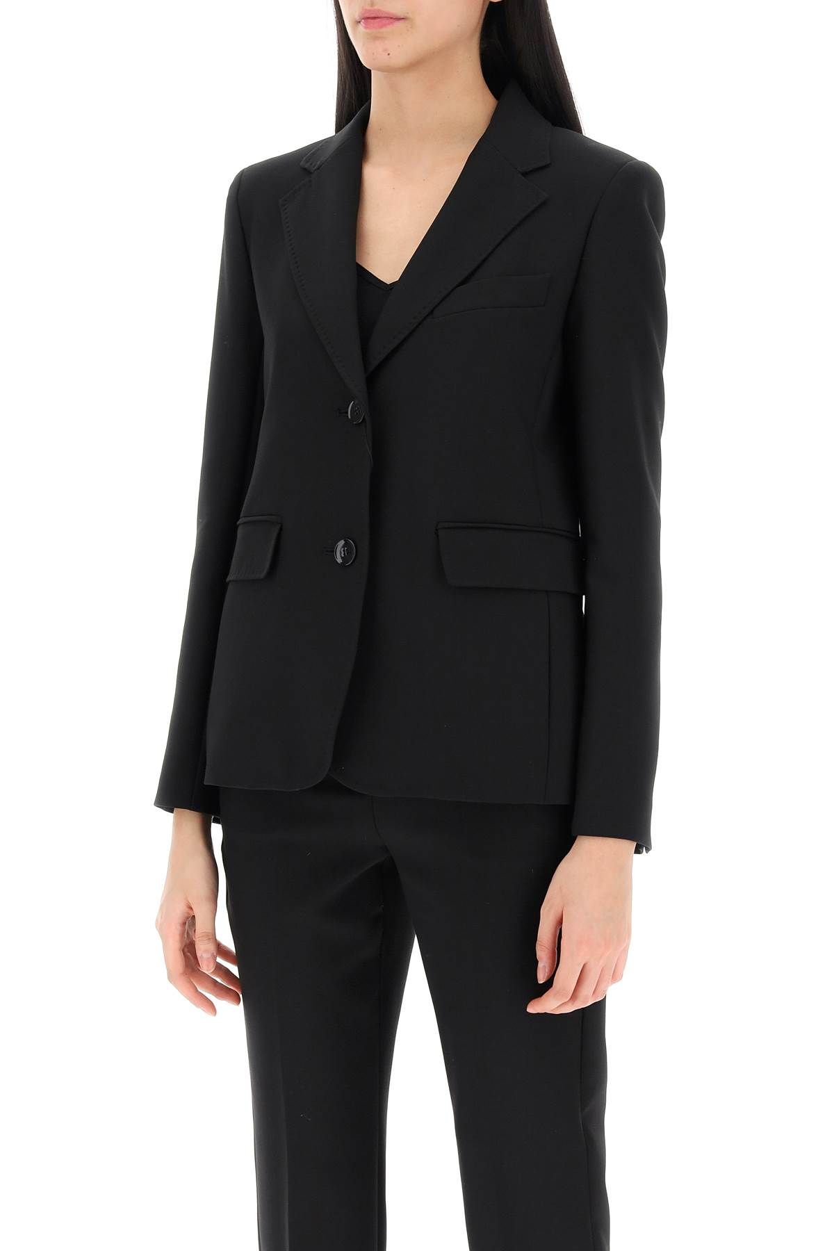 Shop Weekend Max Mara Uva Single-breasted Jacket In Black