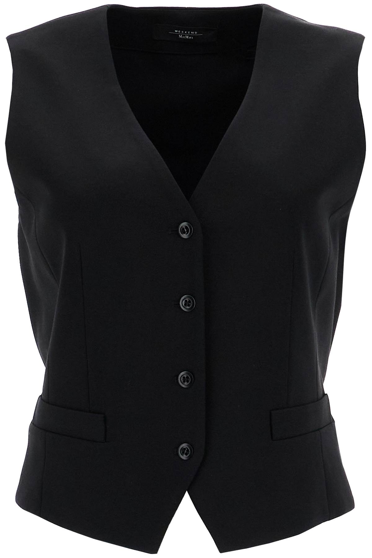 Shop Weekend Max Mara Short Jersey Vest For Men In Black