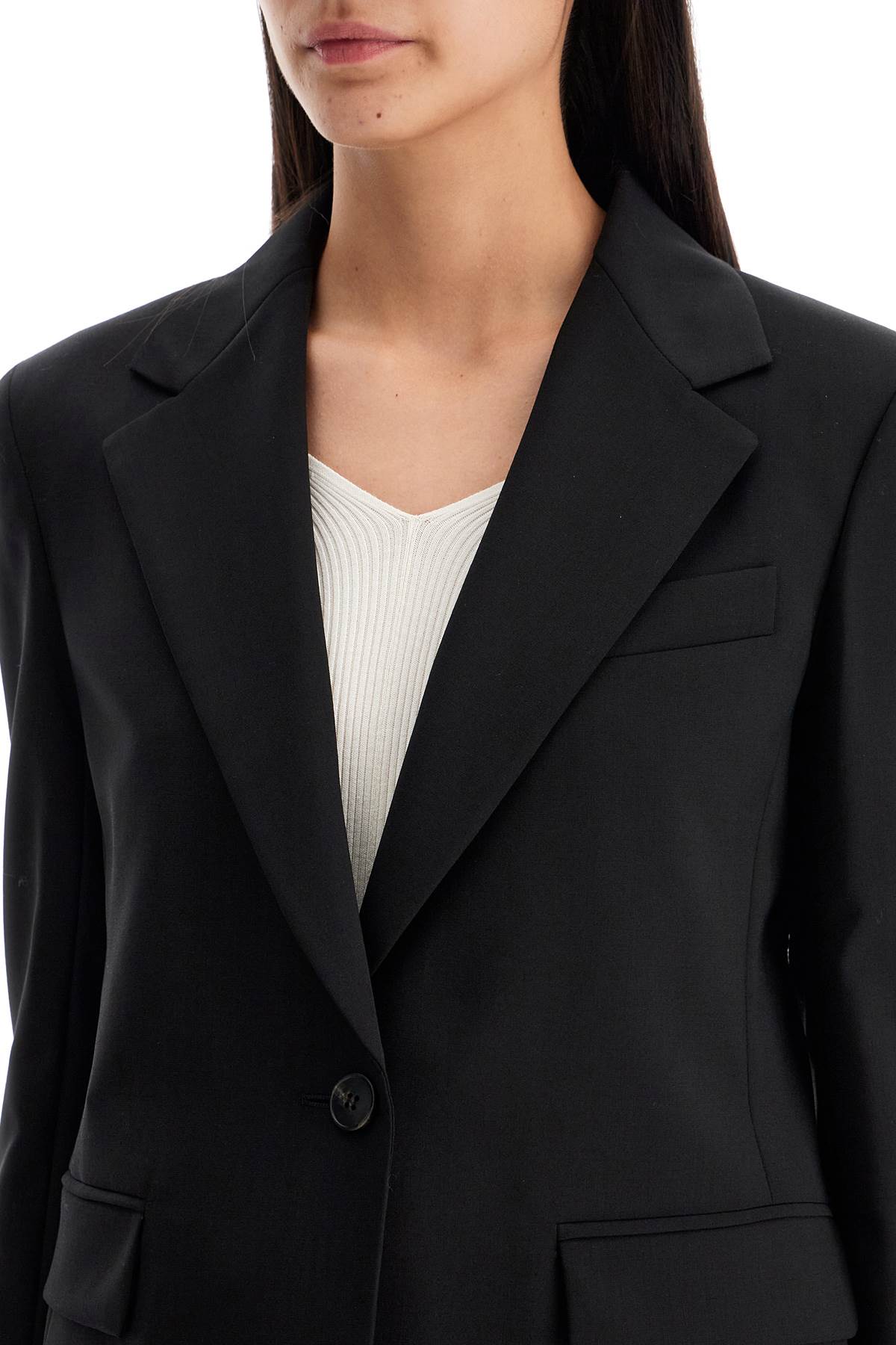 Shop Weekend Max Mara Single-breasted Lamine In Black