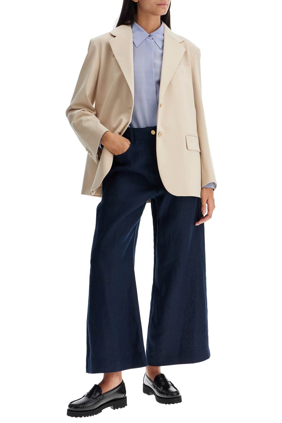 Shop Weekend Max Mara 'jersey Milano Blazer In Beige