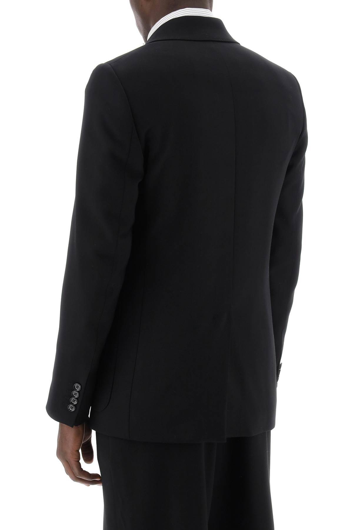Shop Ami Alexandre Mattiussi Double-breasted Wool Jacket For Men In Black