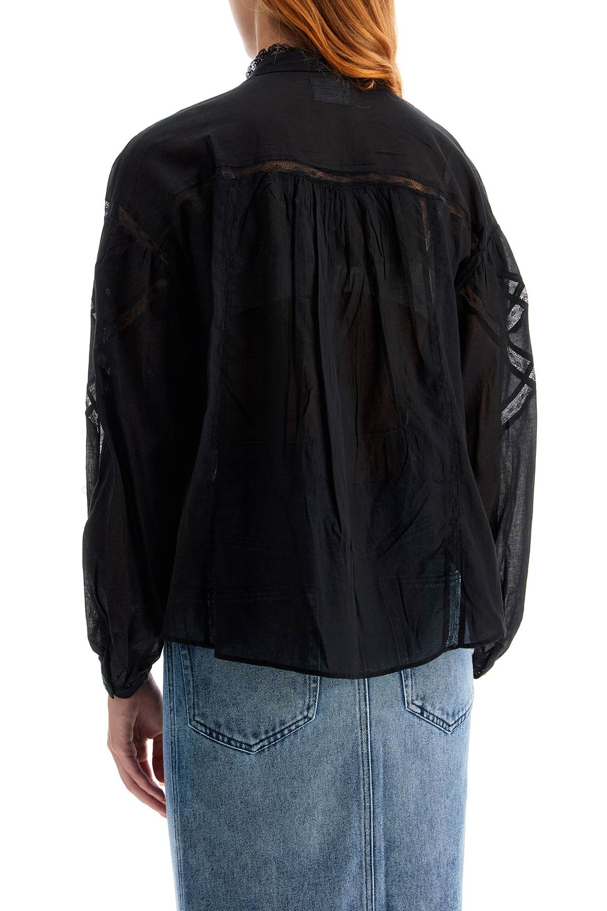 Shop Isabel Marant Étoile Cotton Gelma Blouse For In Black