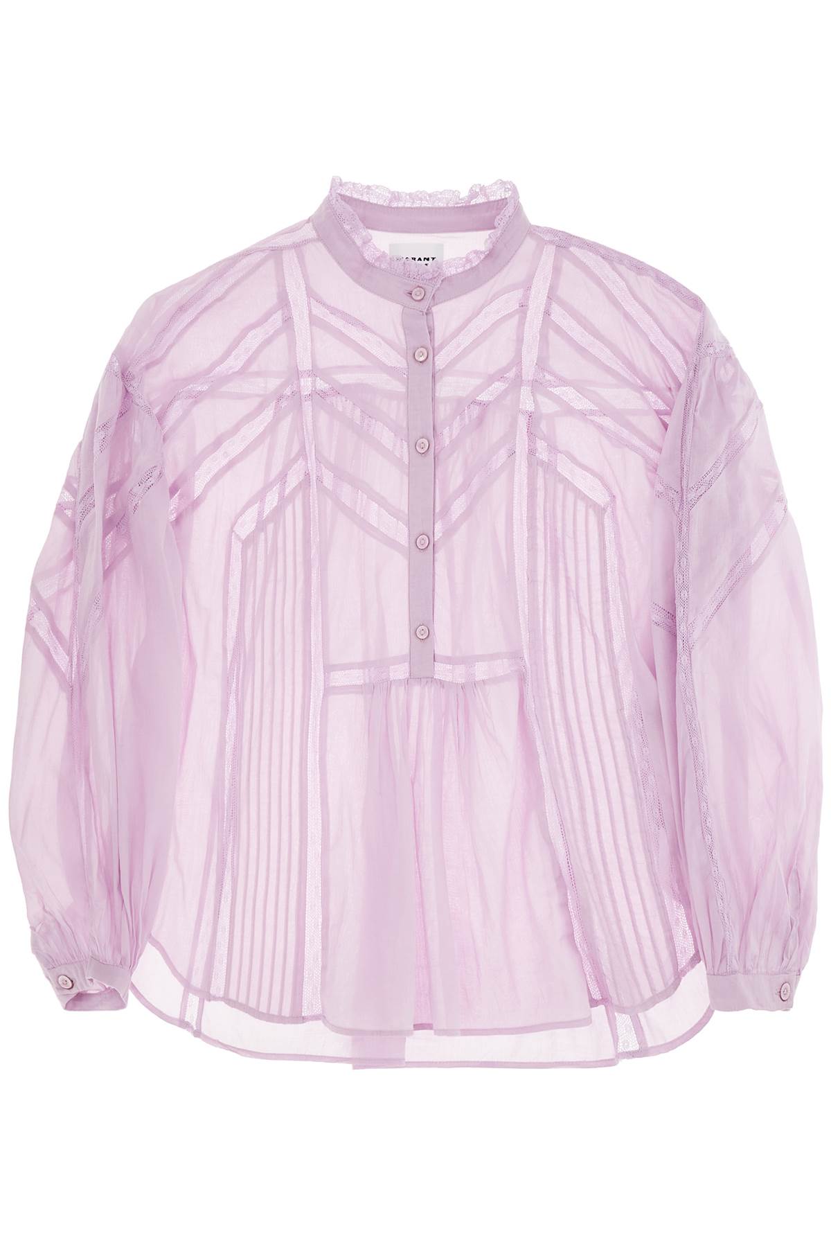 Shop Isabel Marant Étoile Cotton Gelma Blouse For In Purple