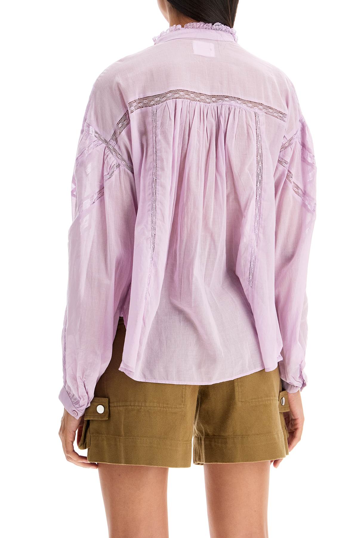 Shop Isabel Marant Étoile Cotton Gelma Blouse For In Purple