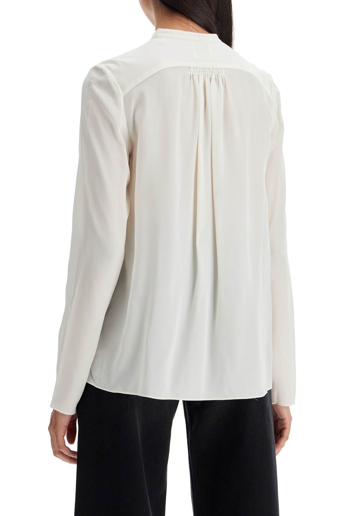 Shop Isabel Marant Silk Blouse With Ruffle 'ut In White