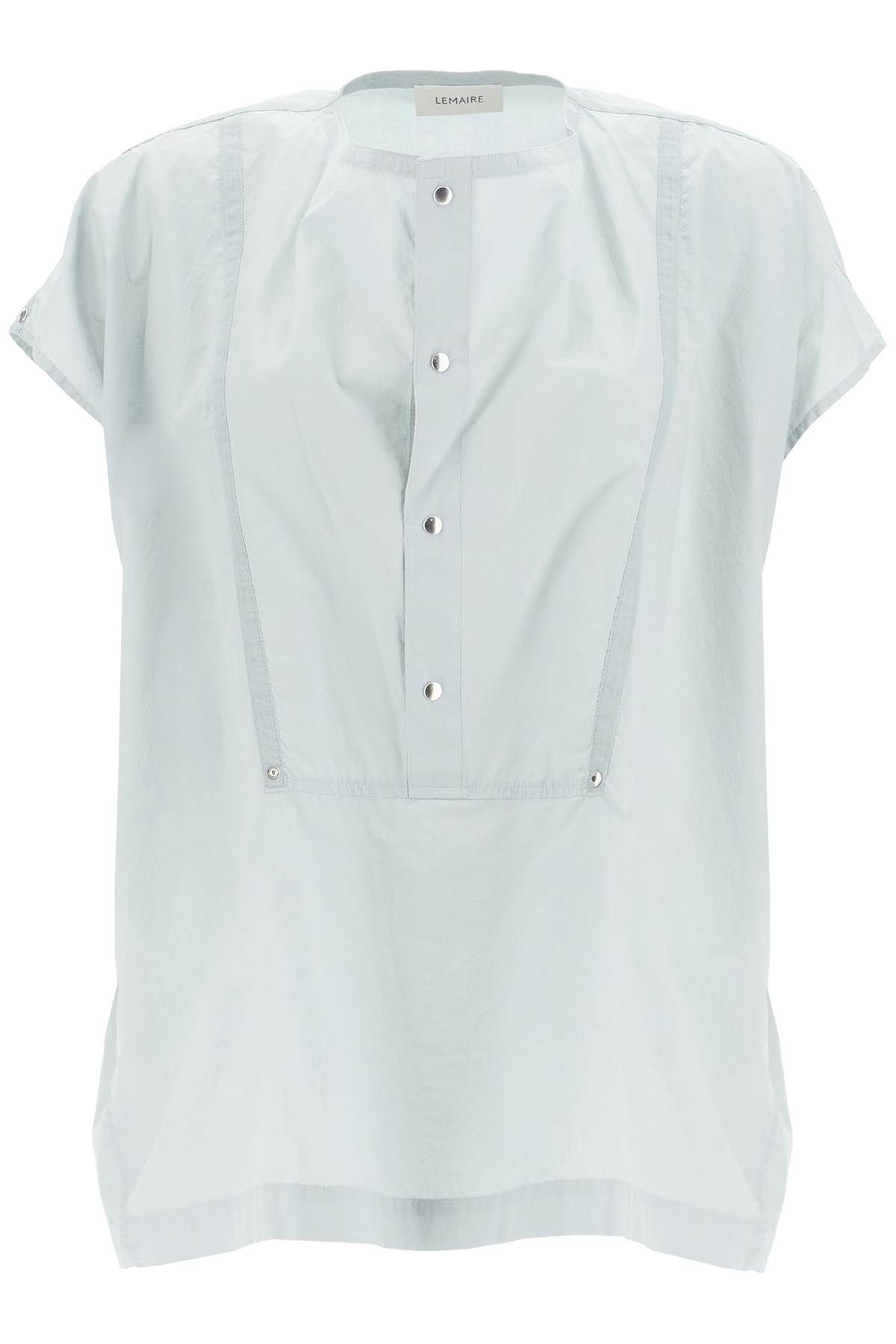 Shop Lemaire Blouse With Draped Neckline And In Grey