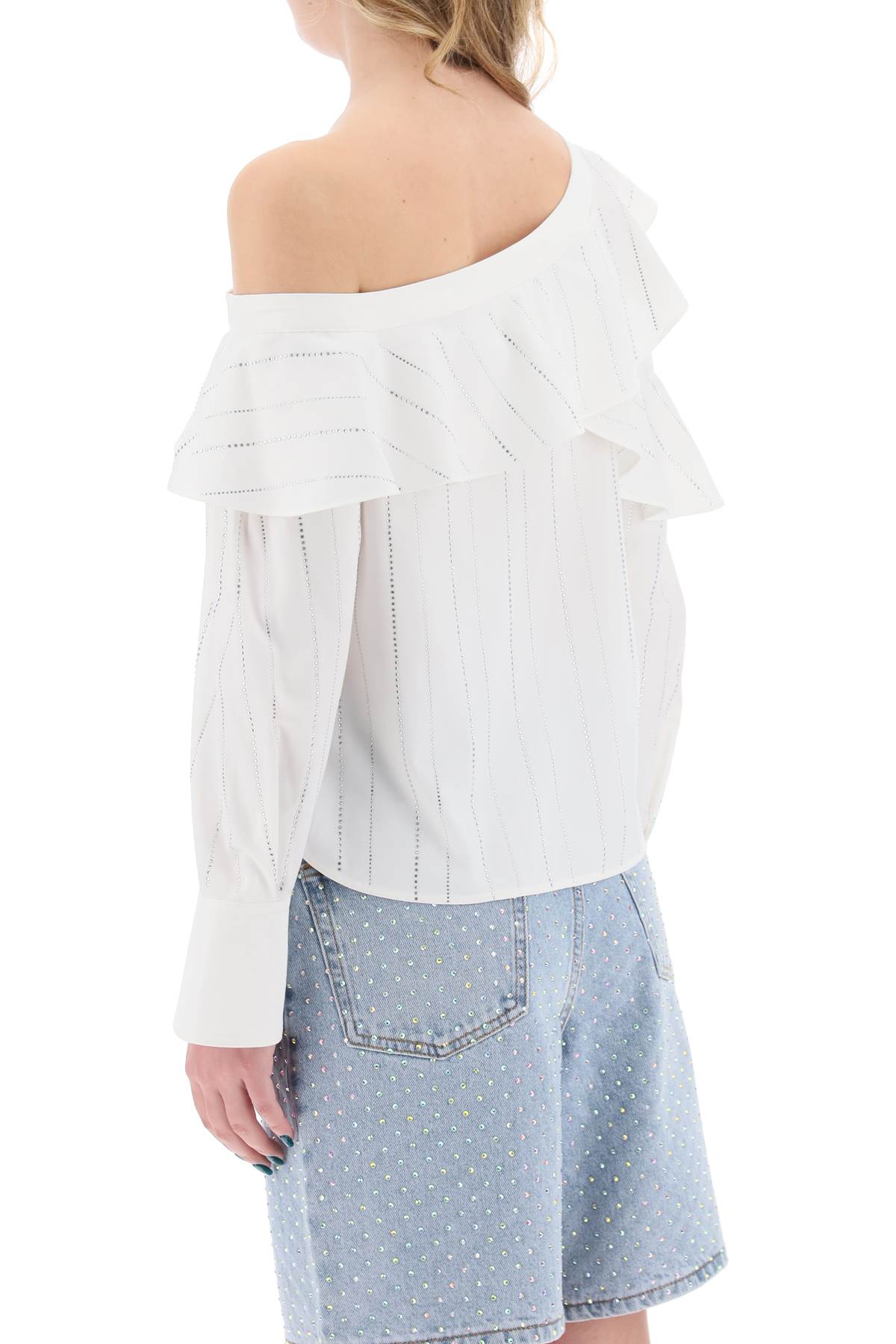 Shop Self-portrait Off-shoulder Blouse With In White