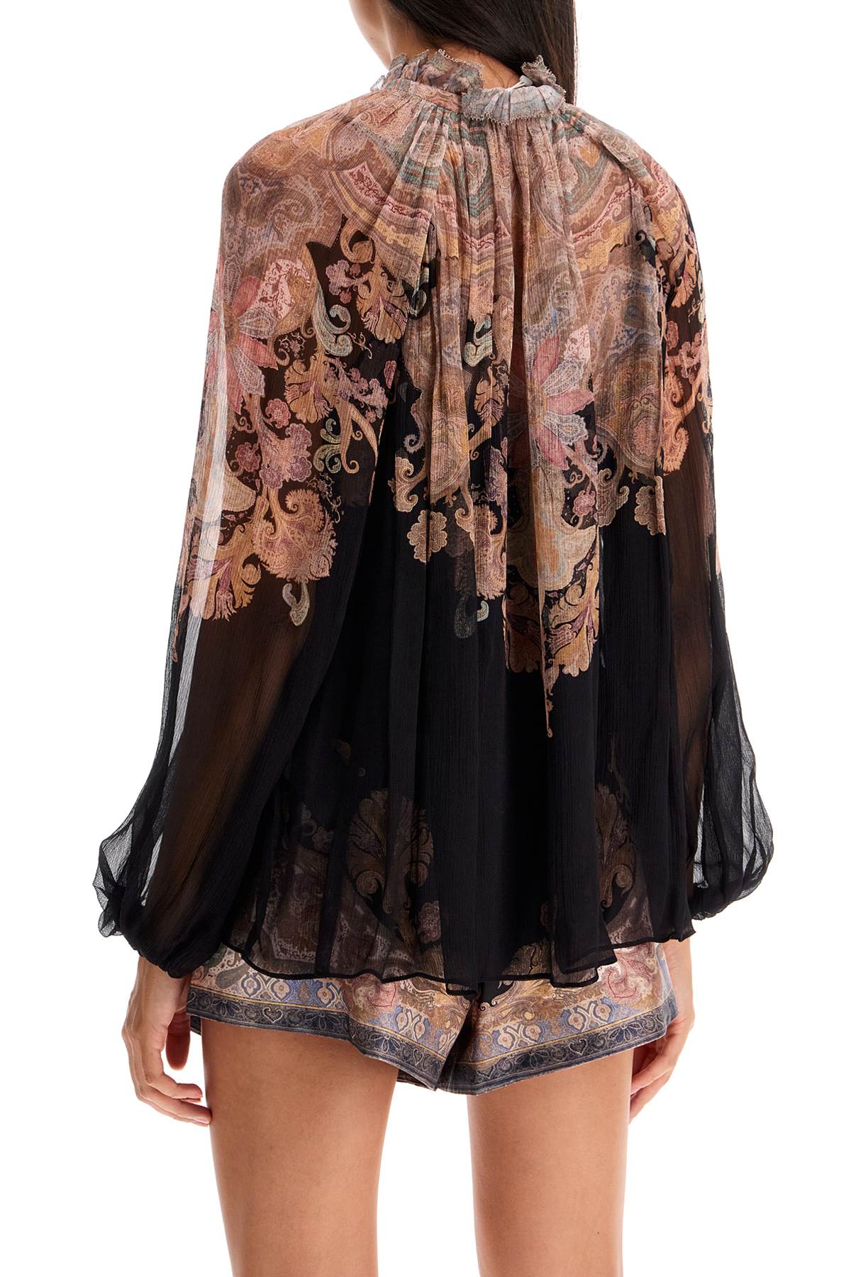 Shop Zimmermann Of Product In Chiffon Blouse In Black