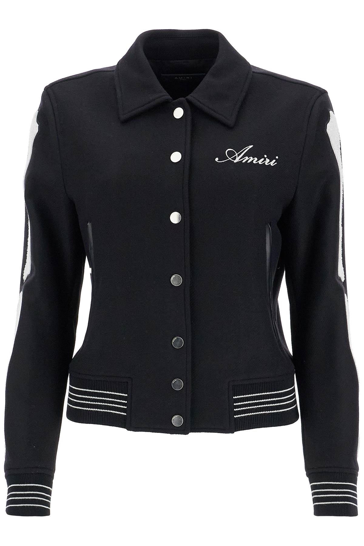 Shop Amiri Varsity Jacket In Black