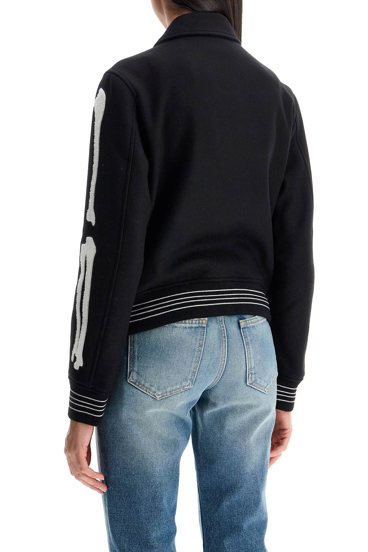 Shop Amiri Varsity Jacket In Black