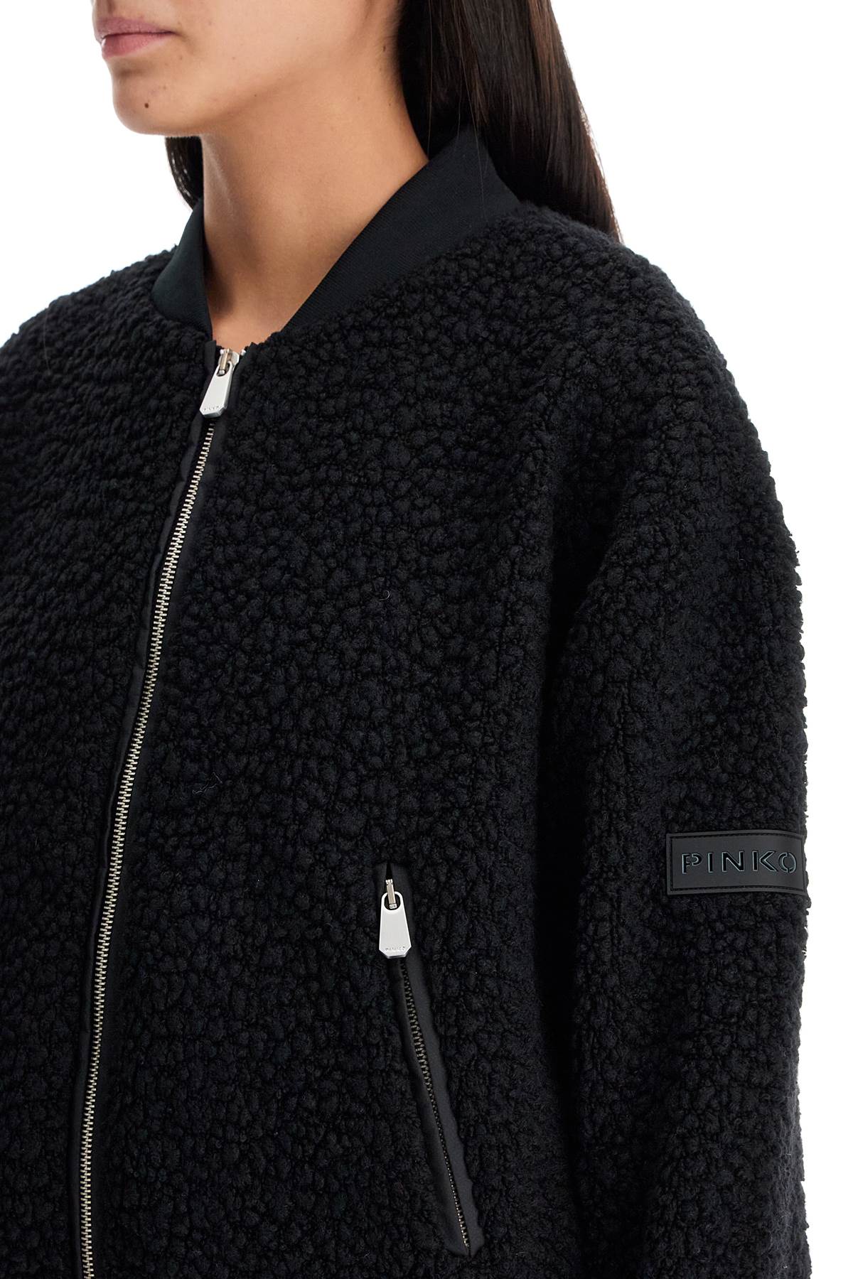 Shop Pinko Teddy Bomber Jacket For In Black