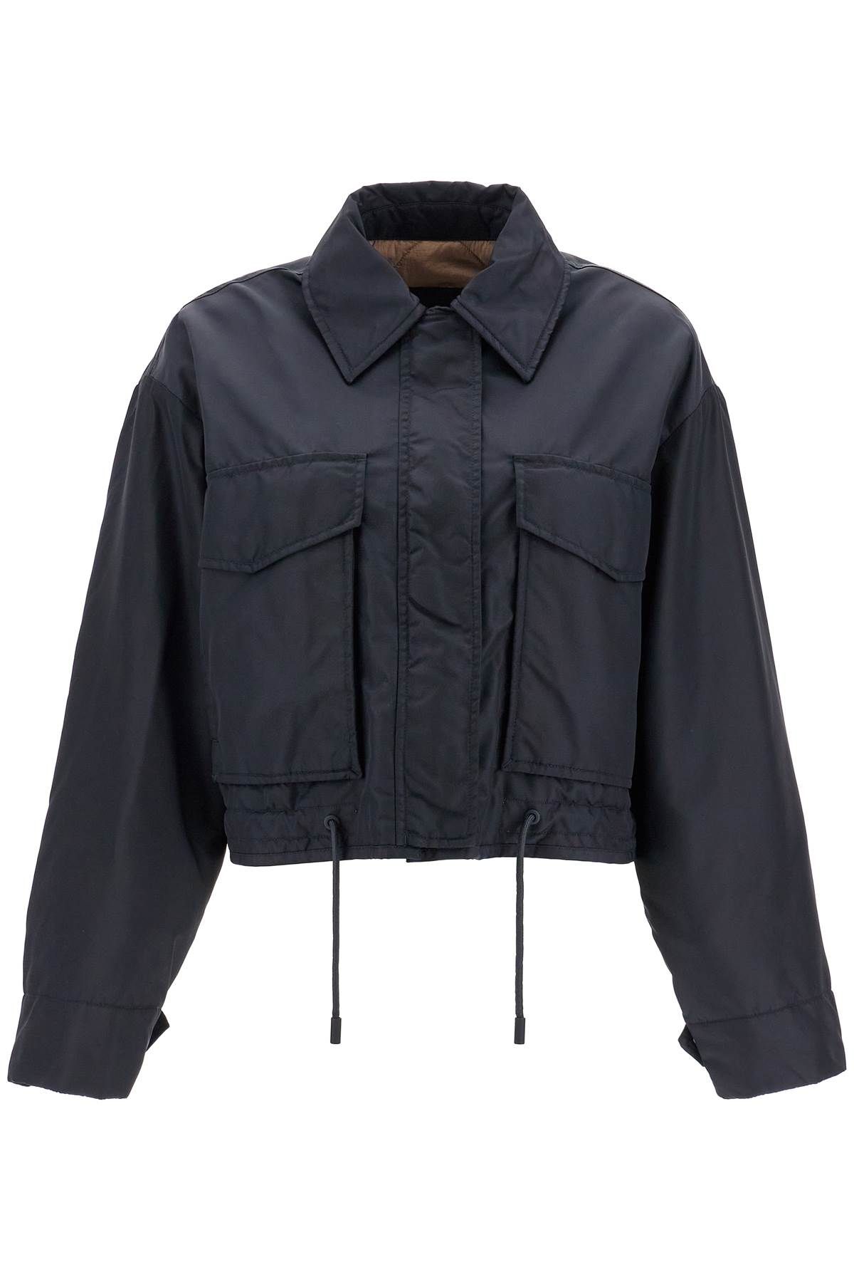 Shop Weekend Max Mara Reversible Cropped Bomber Jacket In Blue