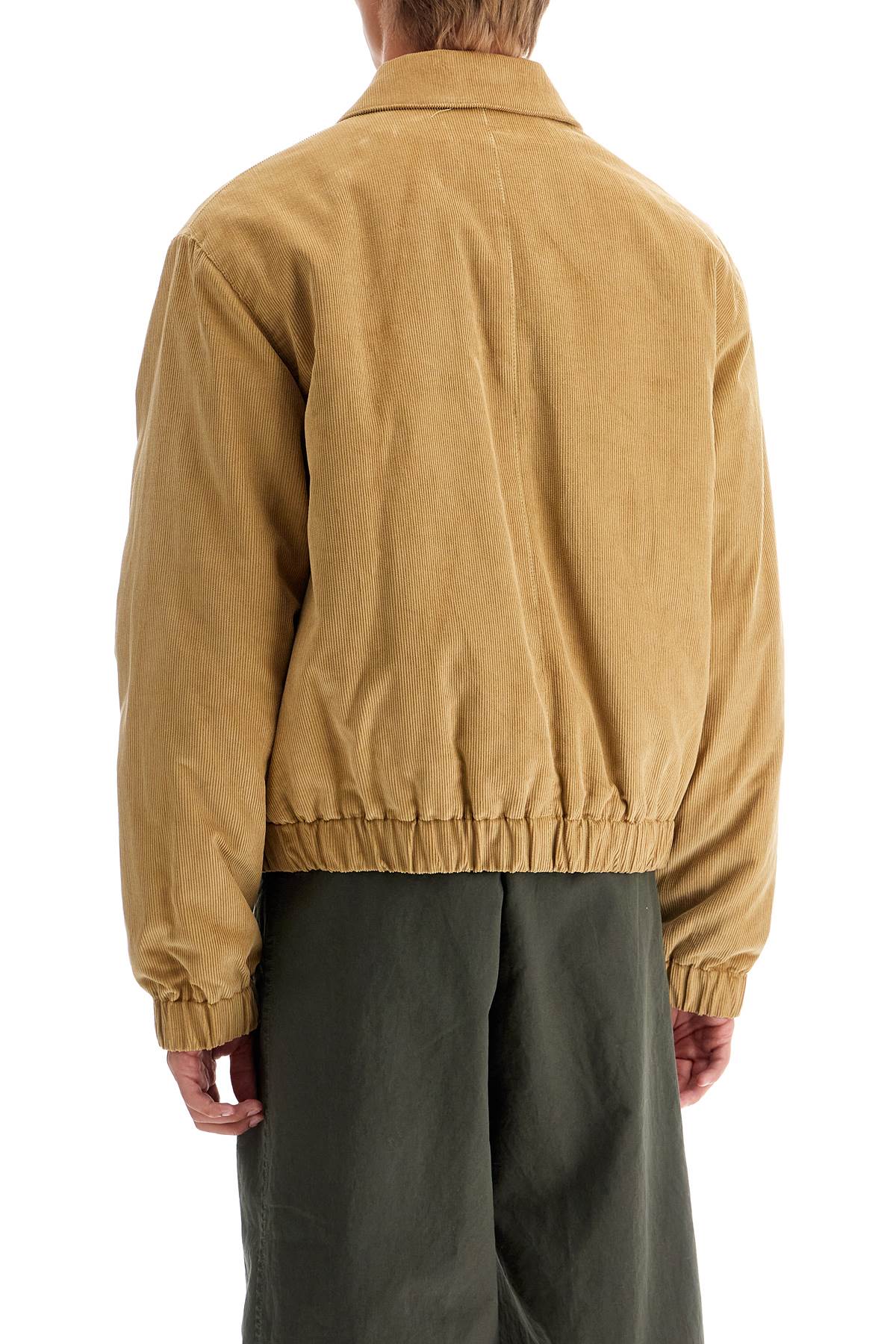 Shop Ami Alexandre Matiussi Corduroy Bomber Jacket In Beige