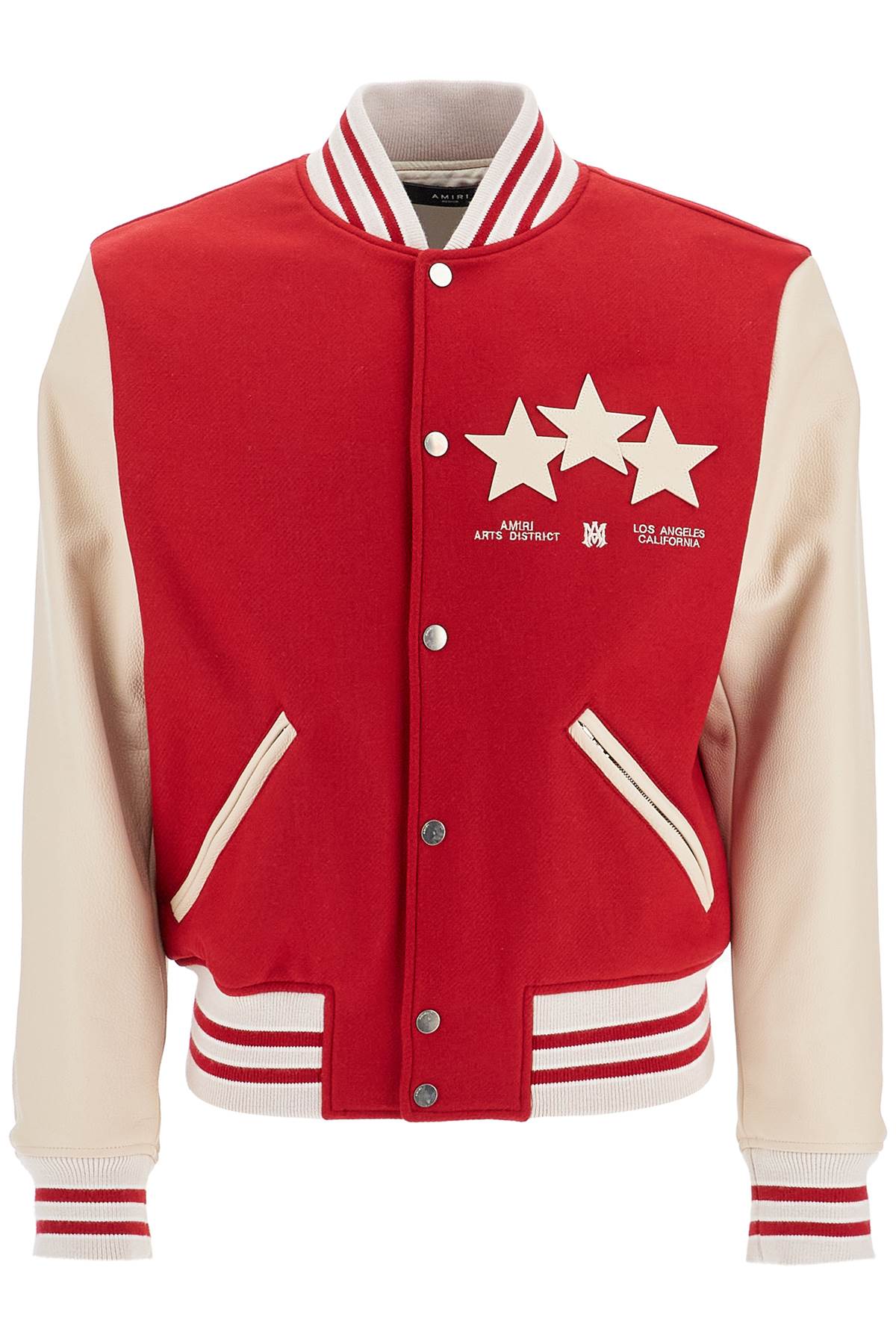 Shop Amiri Stars Bomber Jacket In Red