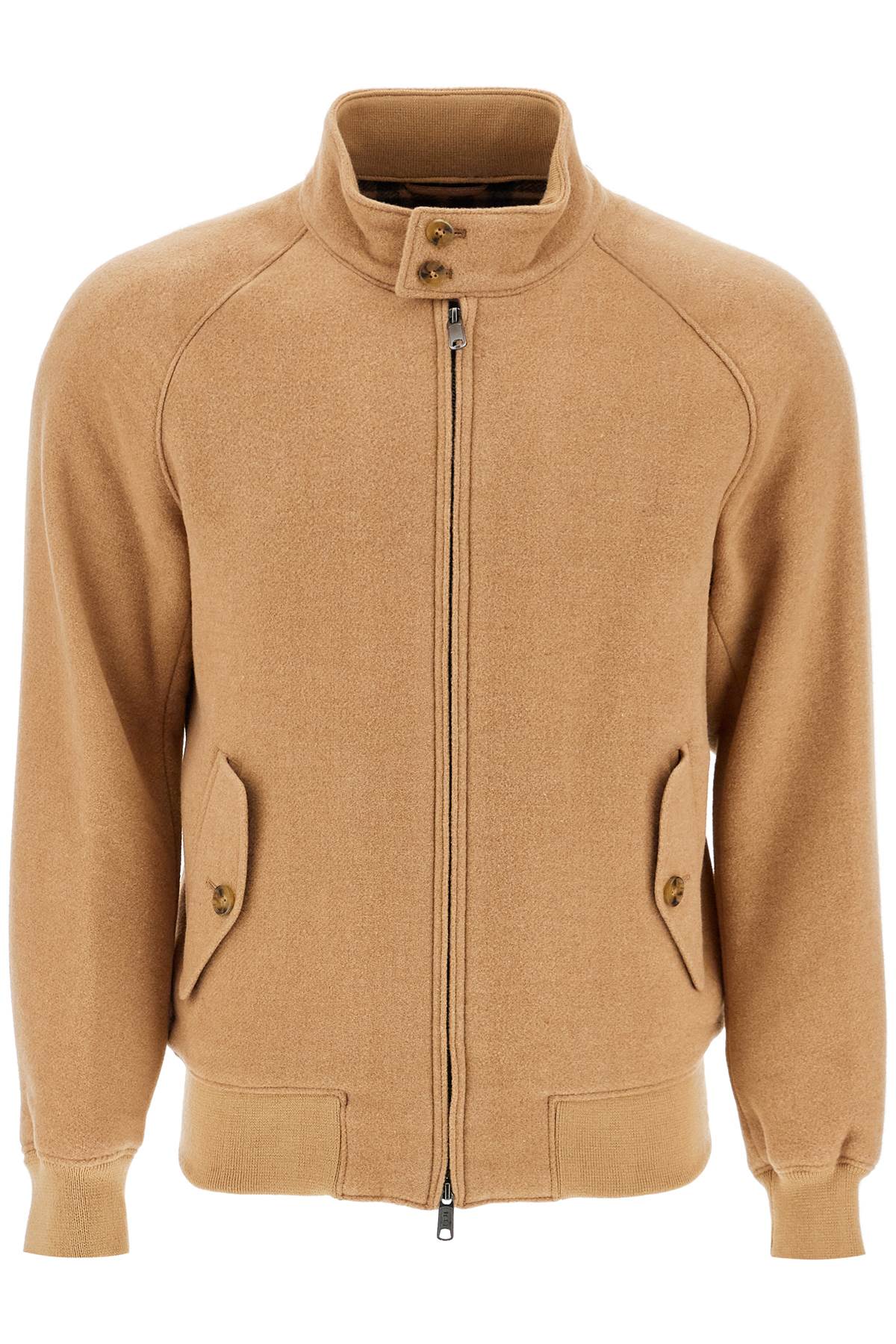 Shop Baracuta Harrington G9 Wool Jacket In Beige