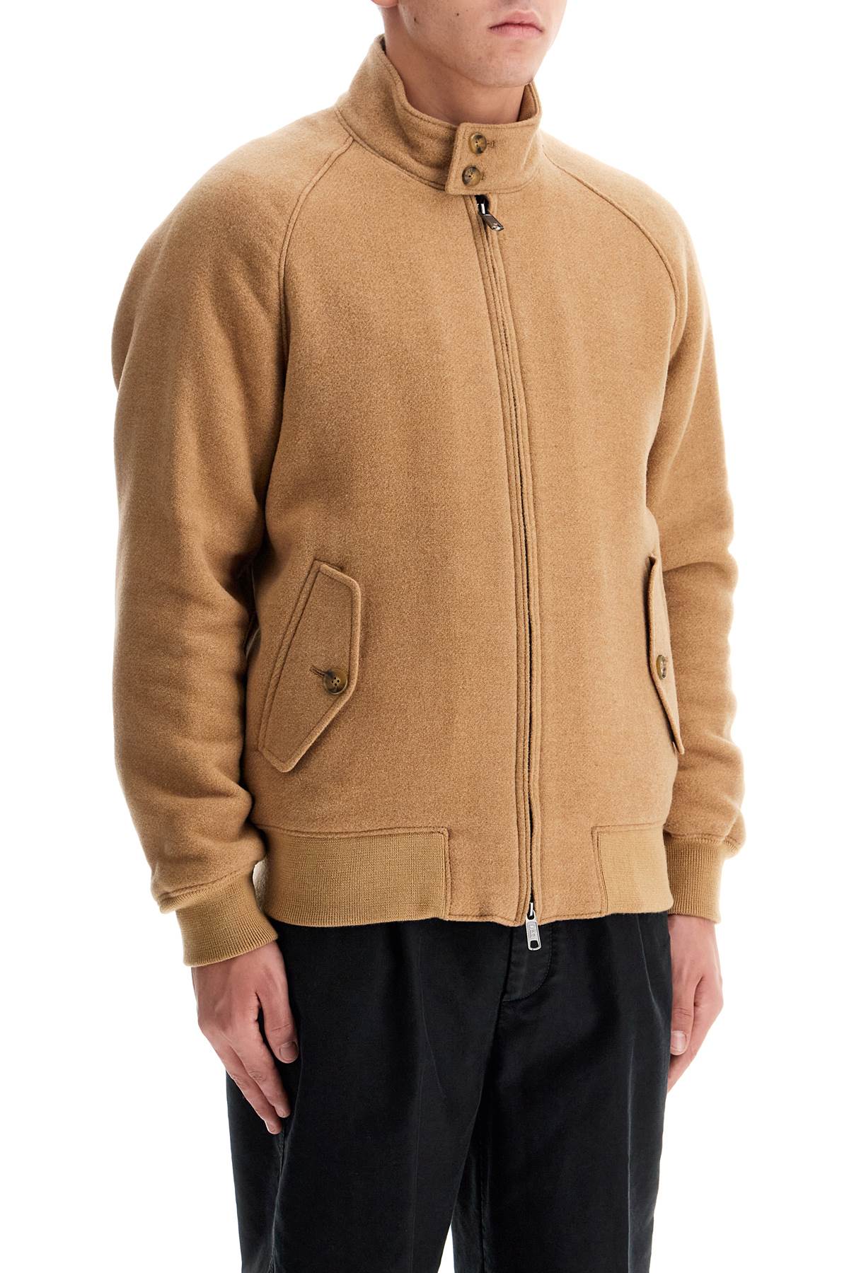 Shop Baracuta Harrington G9 Wool Jacket In Beige