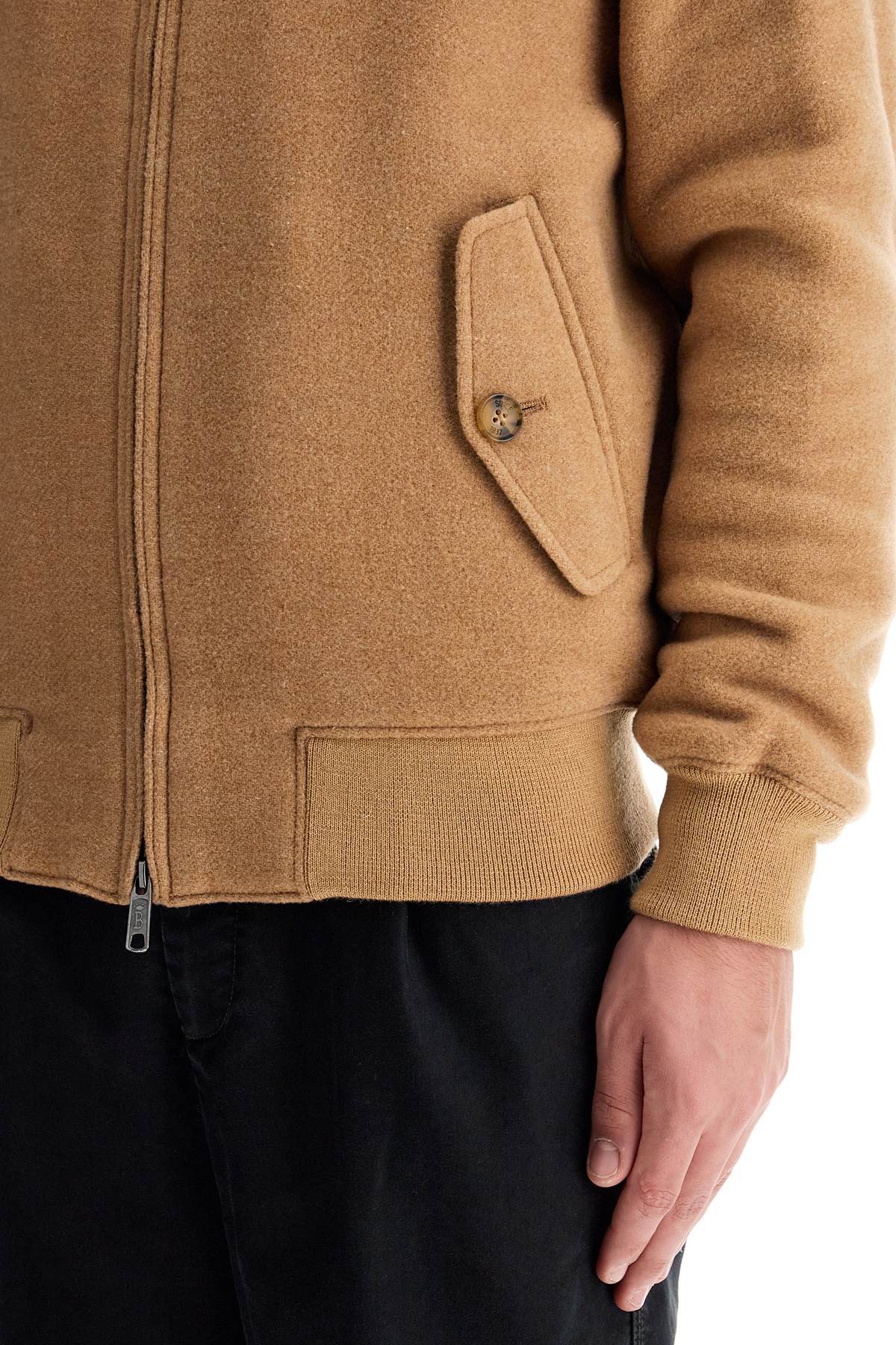 Shop Baracuta Harrington G9 Wool Jacket In Beige