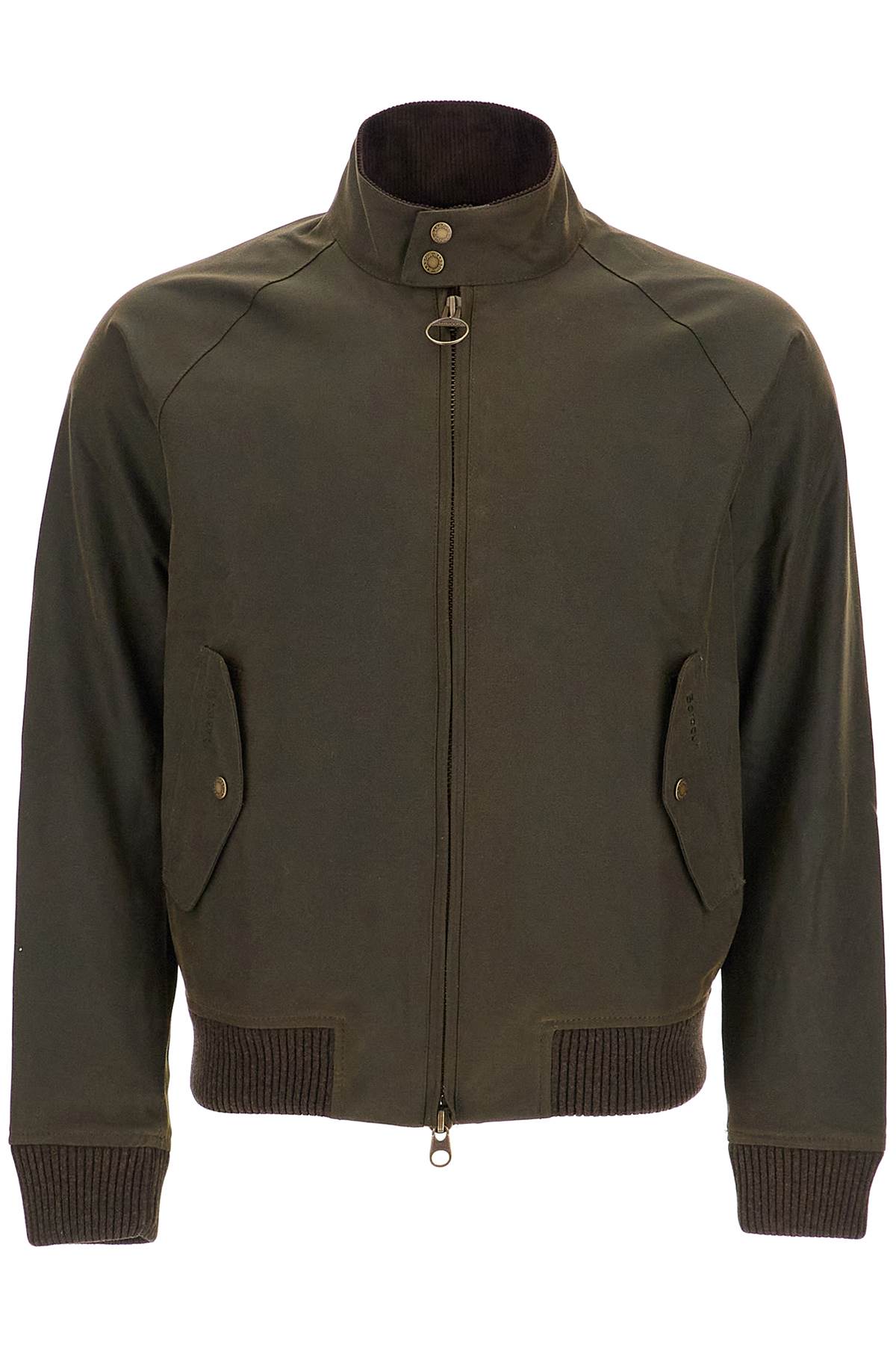 Shop Barbour X Baracuta Cino\n\nwaxed Cotton Bomber Door In Green