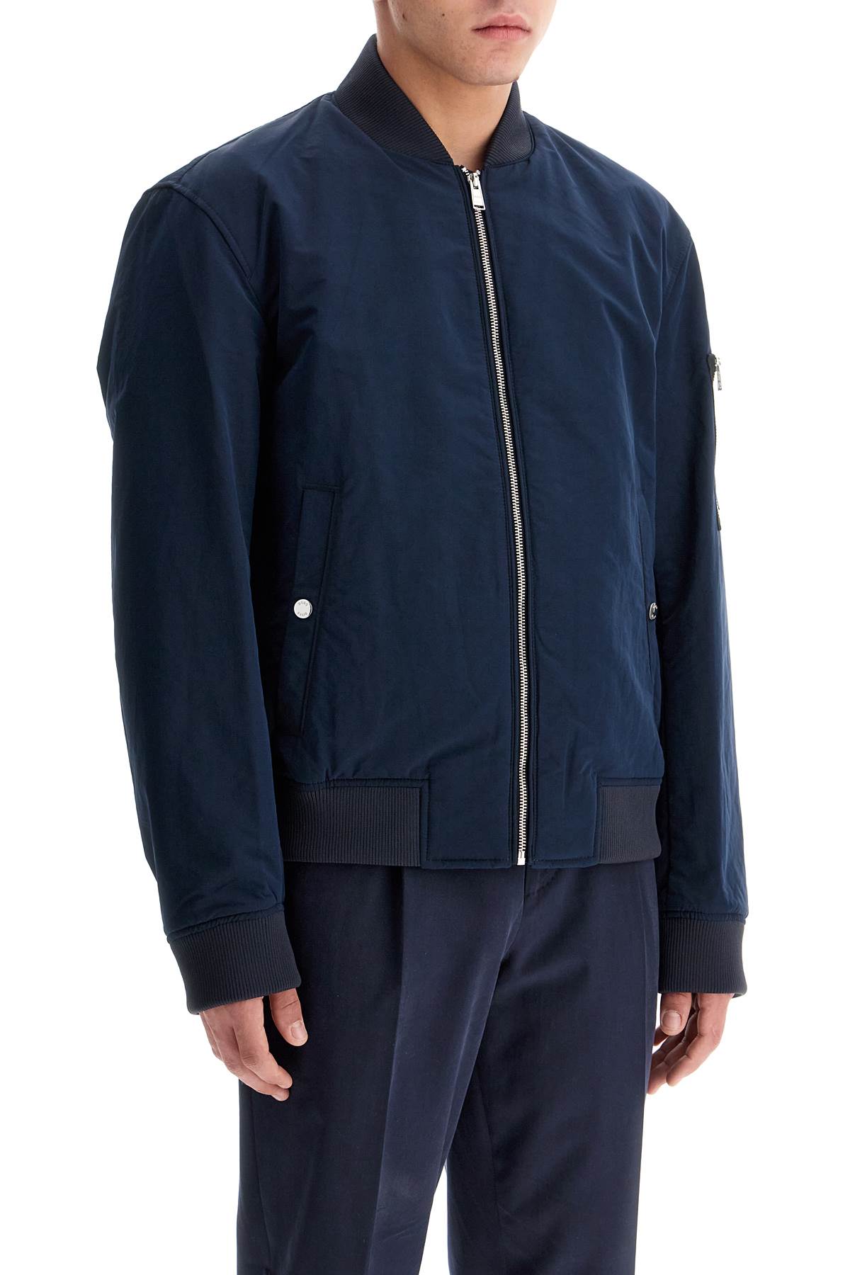 Shop Hugo Boss Waterproof Regular Fit Bomber Jacket In Blue