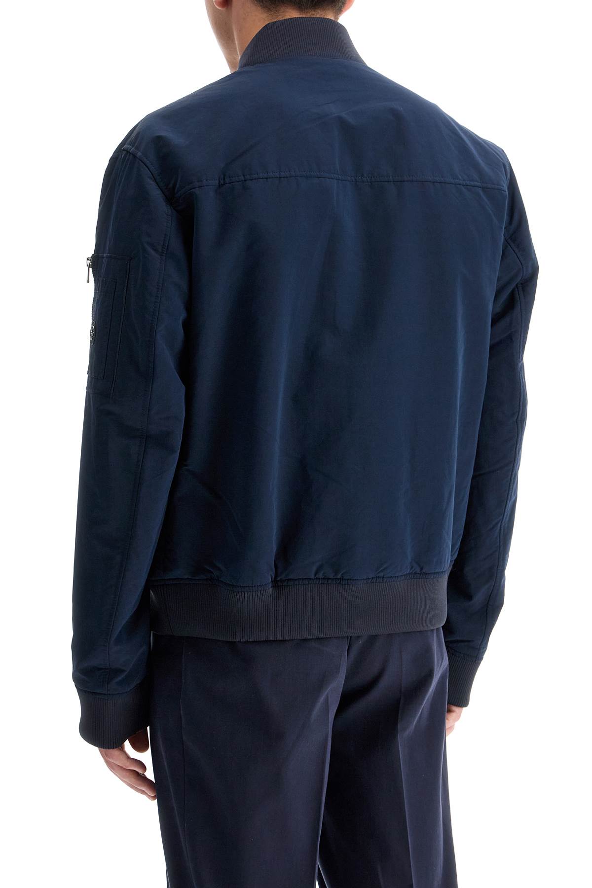 Shop Hugo Boss Waterproof Regular Fit Bomber Jacket In Blue