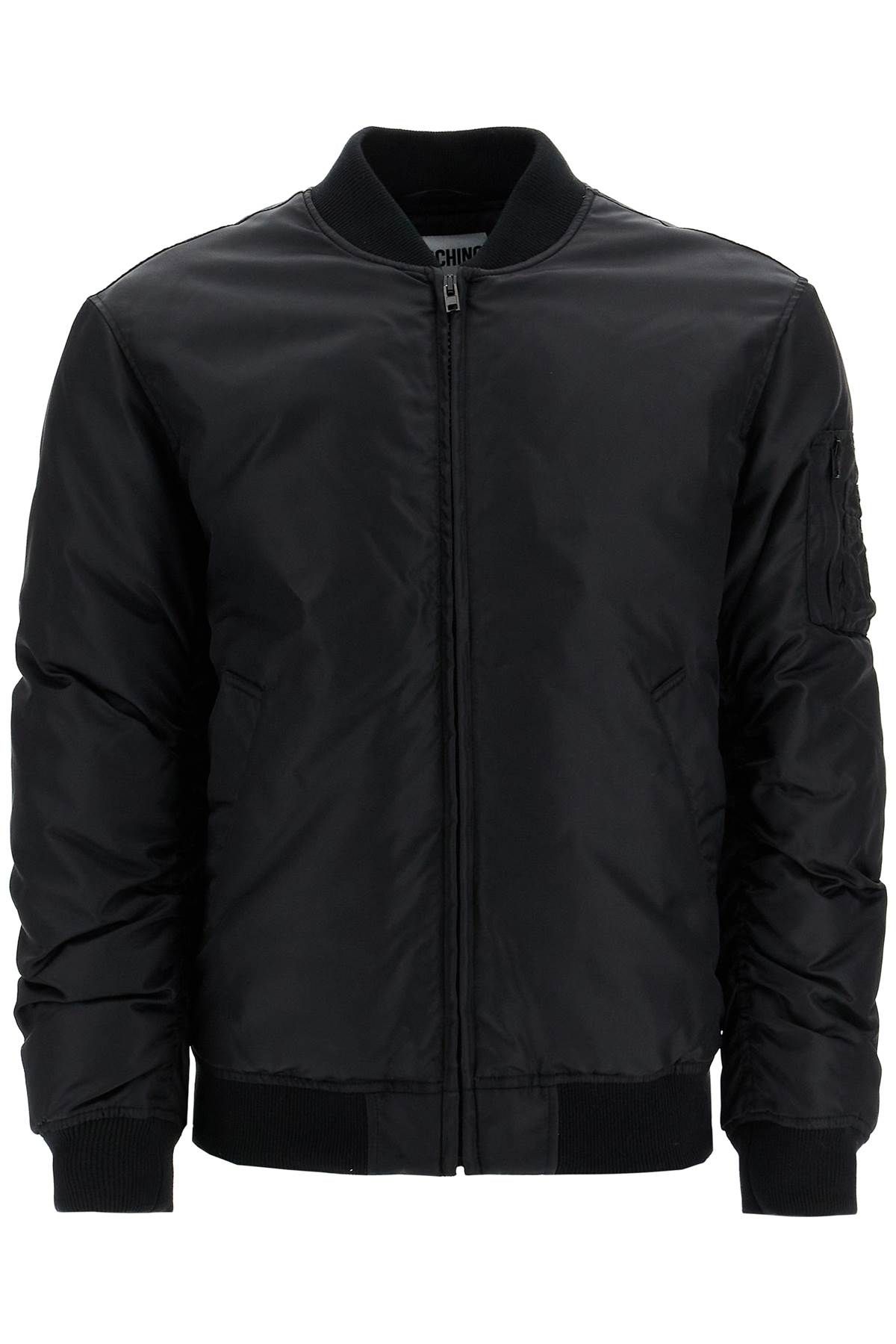 Shop Moschino "bomber Jacket With Time In Black