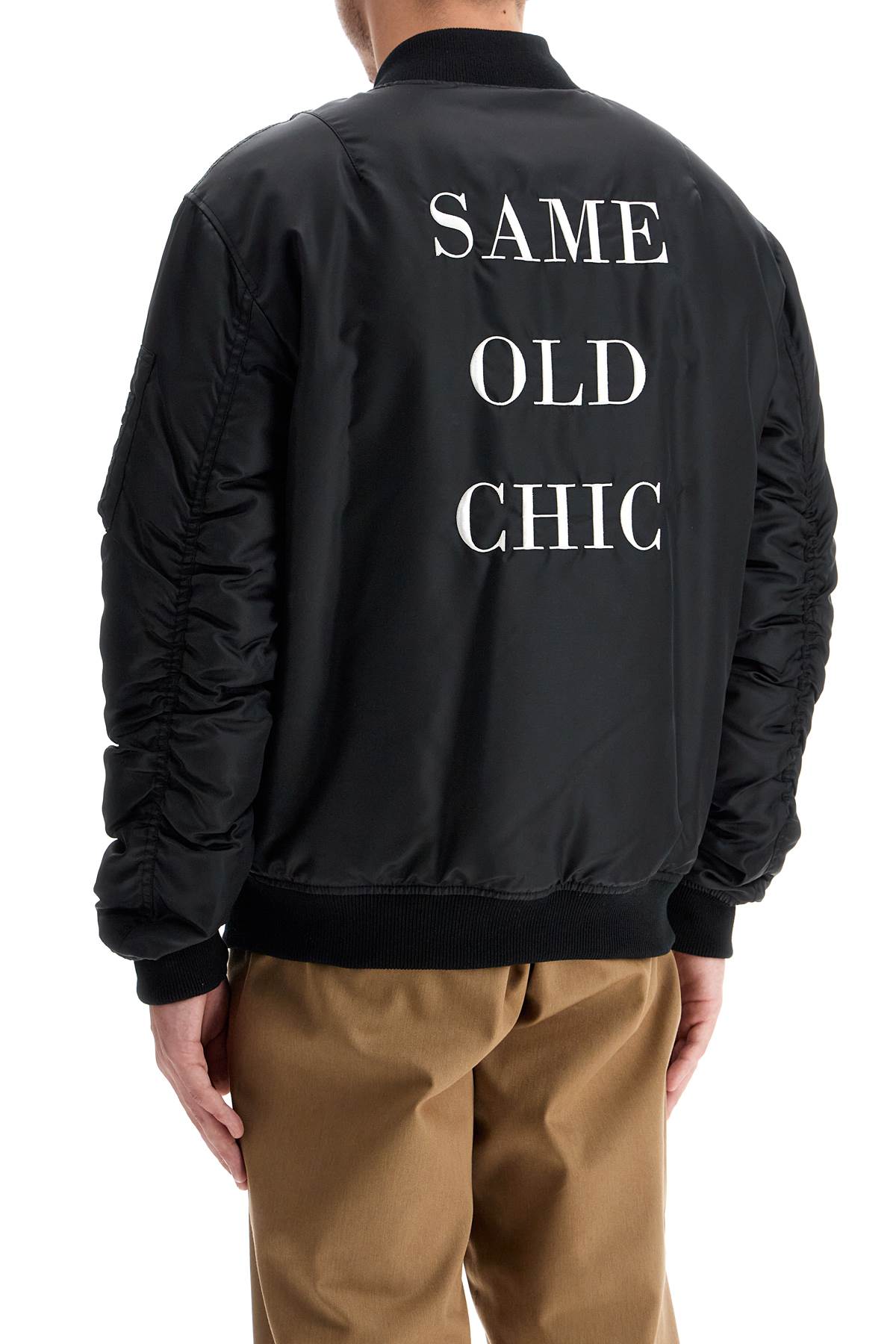 Shop Moschino "bomber Jacket With Time In Black