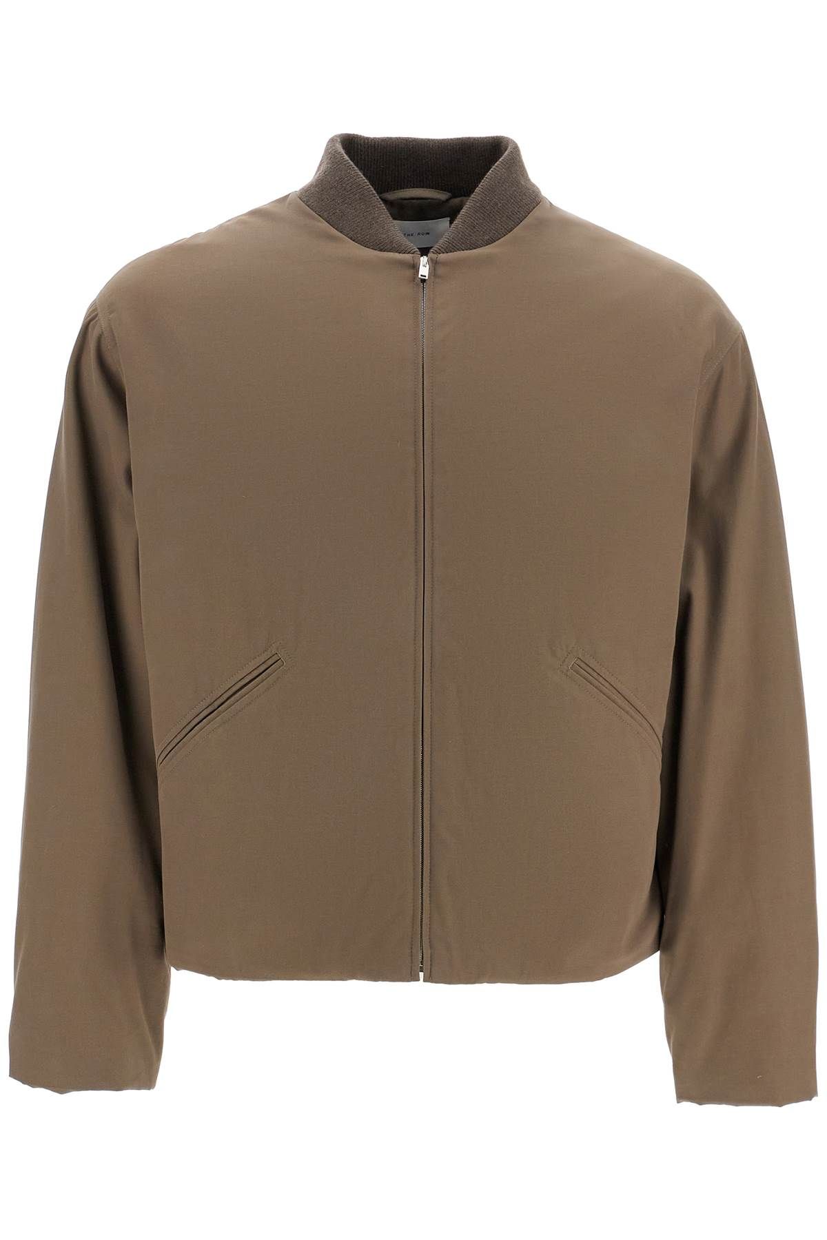 Shop The Row Cotton And Cashmere Bomber Kong In Khaki