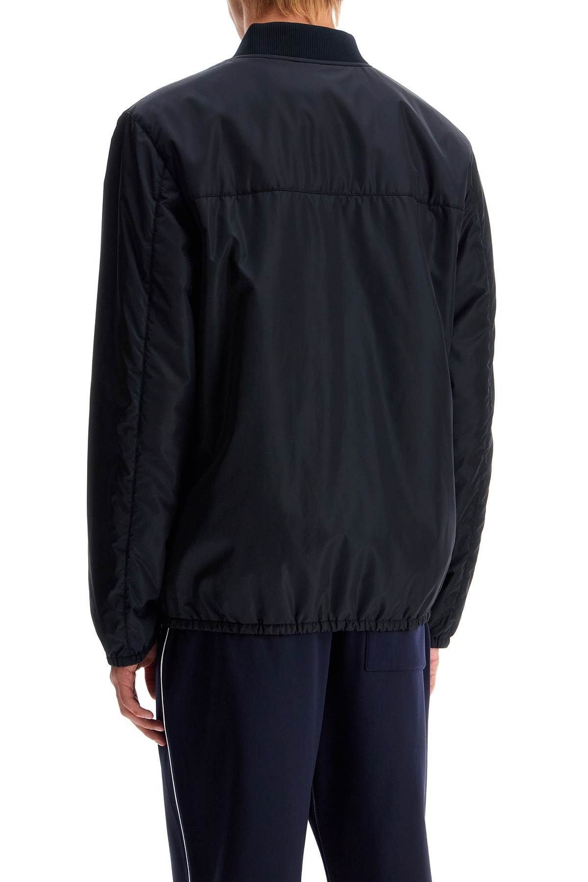 Shop Valentino Nylon Bomber Jacket In Blue