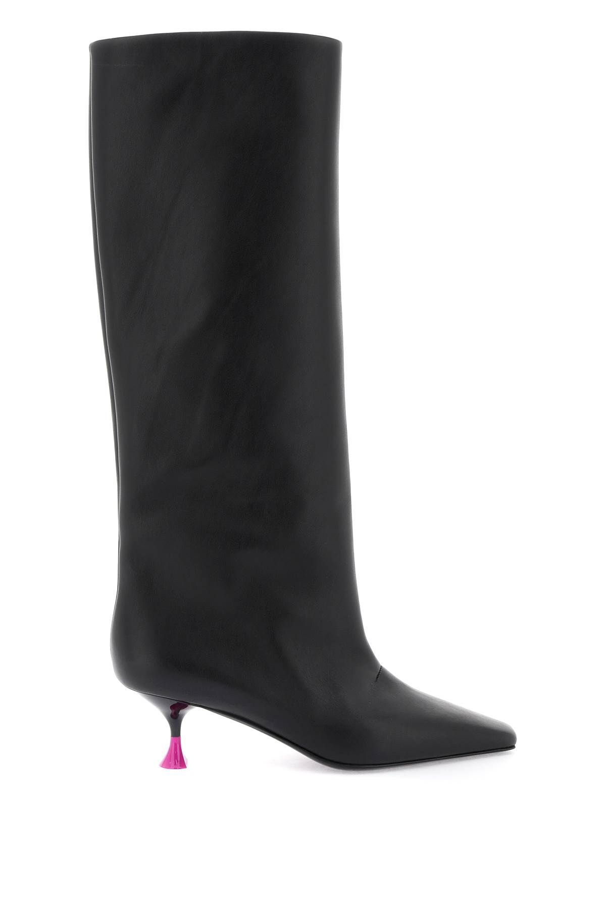 Shop 3juin 'anita' Boots In Black,fuchsia