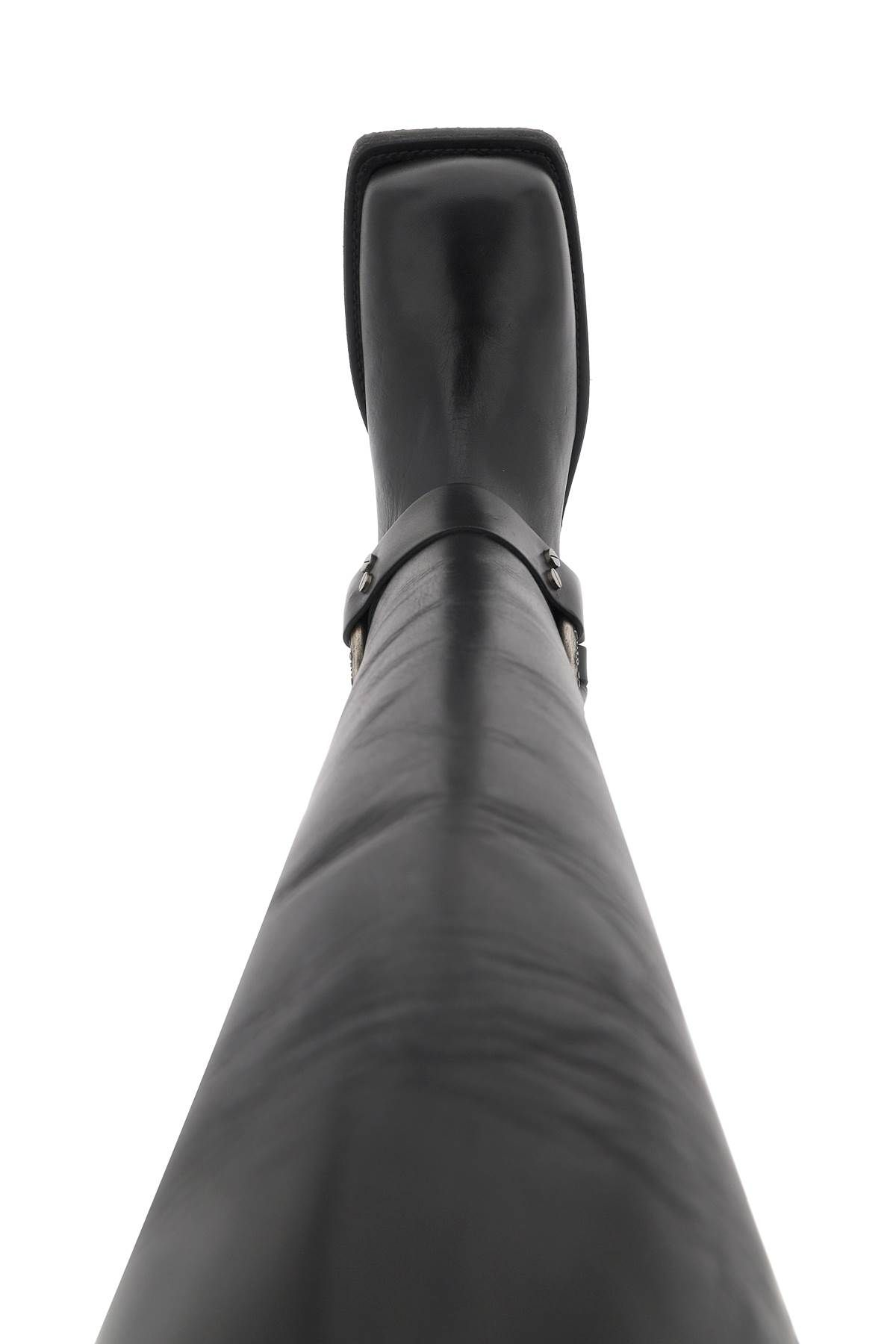 Shop Acne Studios Leather Biker Boots In In Black