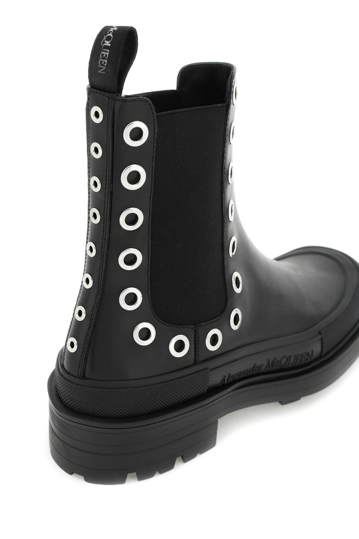 Shop Alexander Mcqueen 'stack' Chelsea Boots In Black