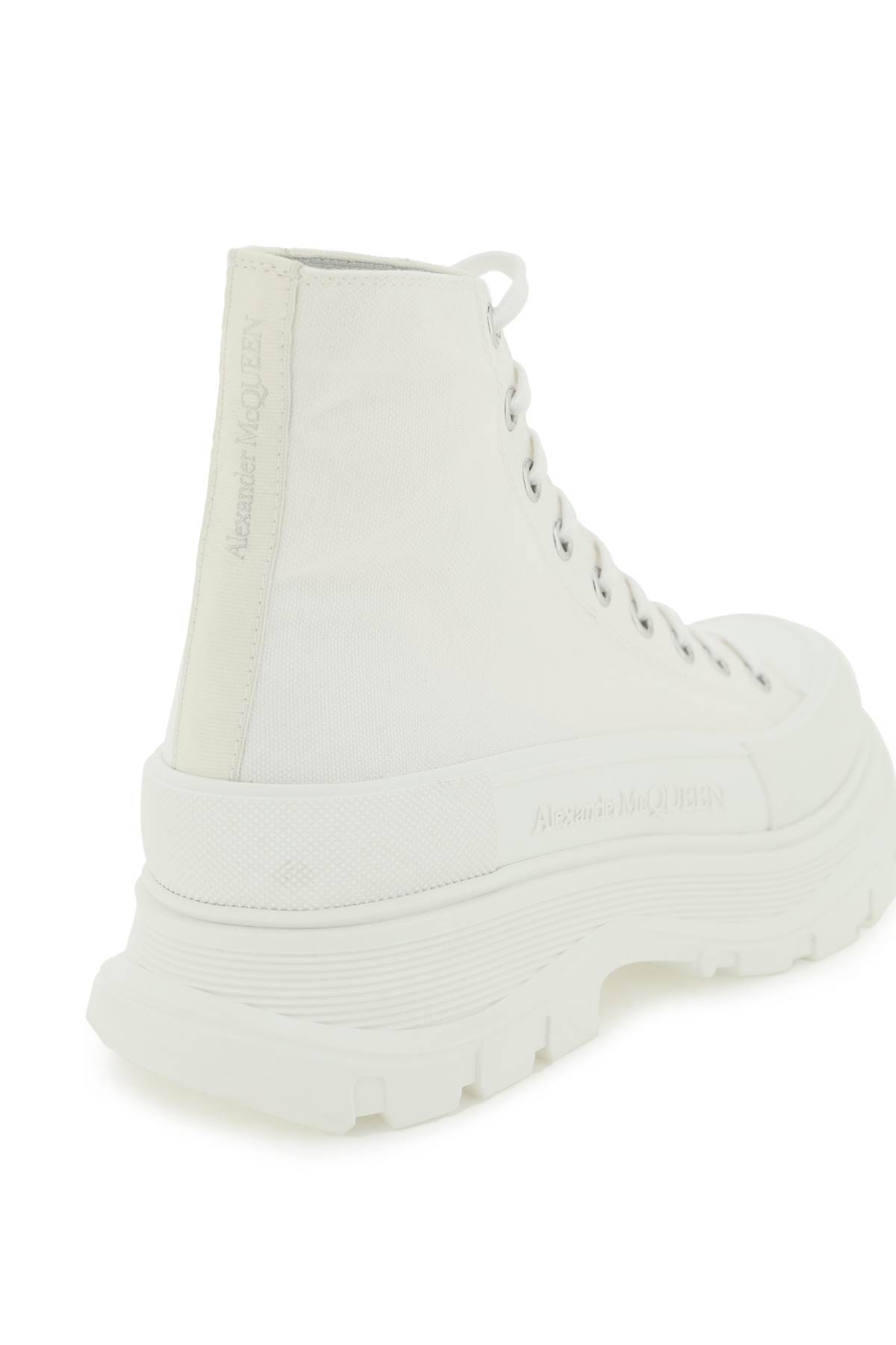 Shop Alexander Mcqueen 'tread Slick' Boots In White