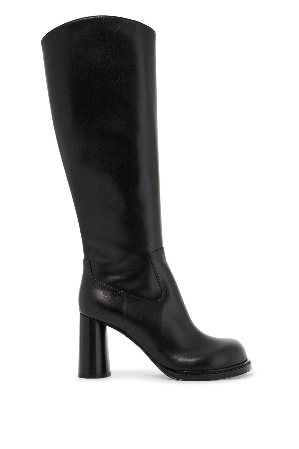 Shop Bottega Veneta Cliff Thigh-high Boots In Black