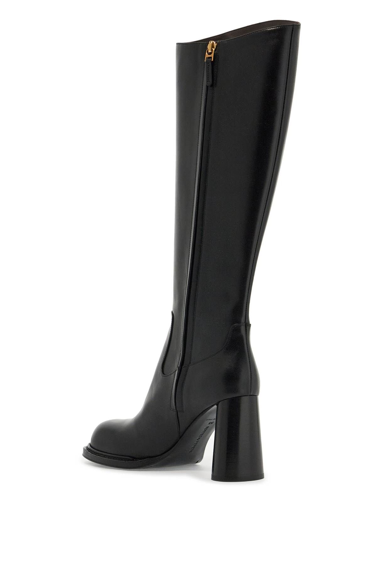 Shop Bottega Veneta Cliff Thigh-high Boots In Black