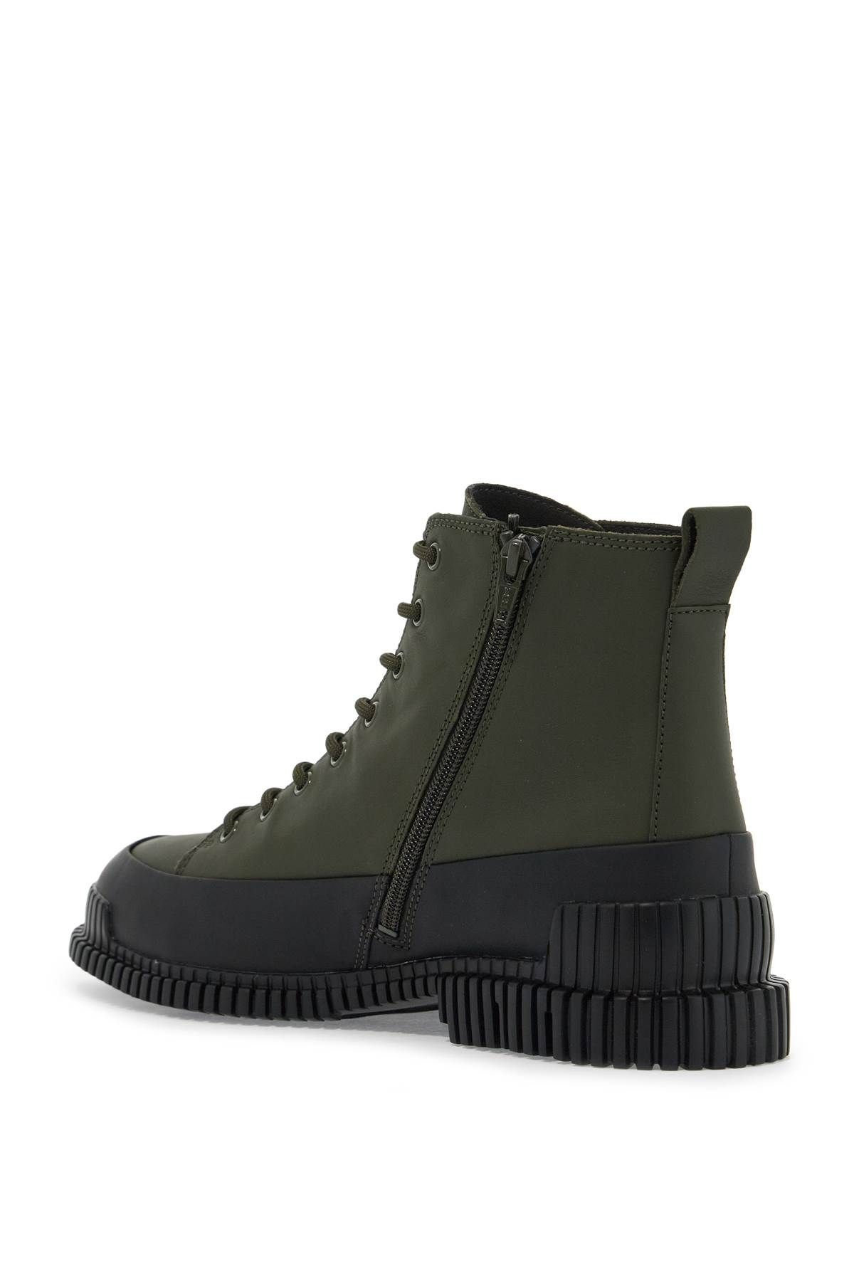 Shop Camper Smooth Leather Pix Ankle Boots In Green