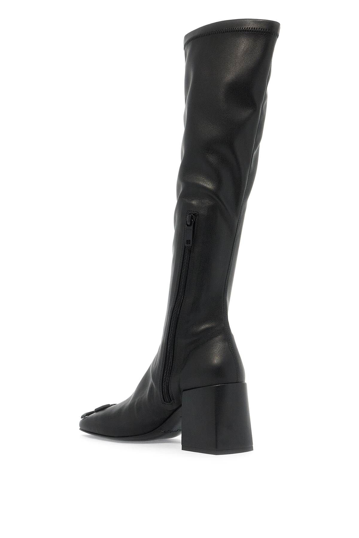 Shop Courrèges Stretch Reedition Eco-leather Boots In Black