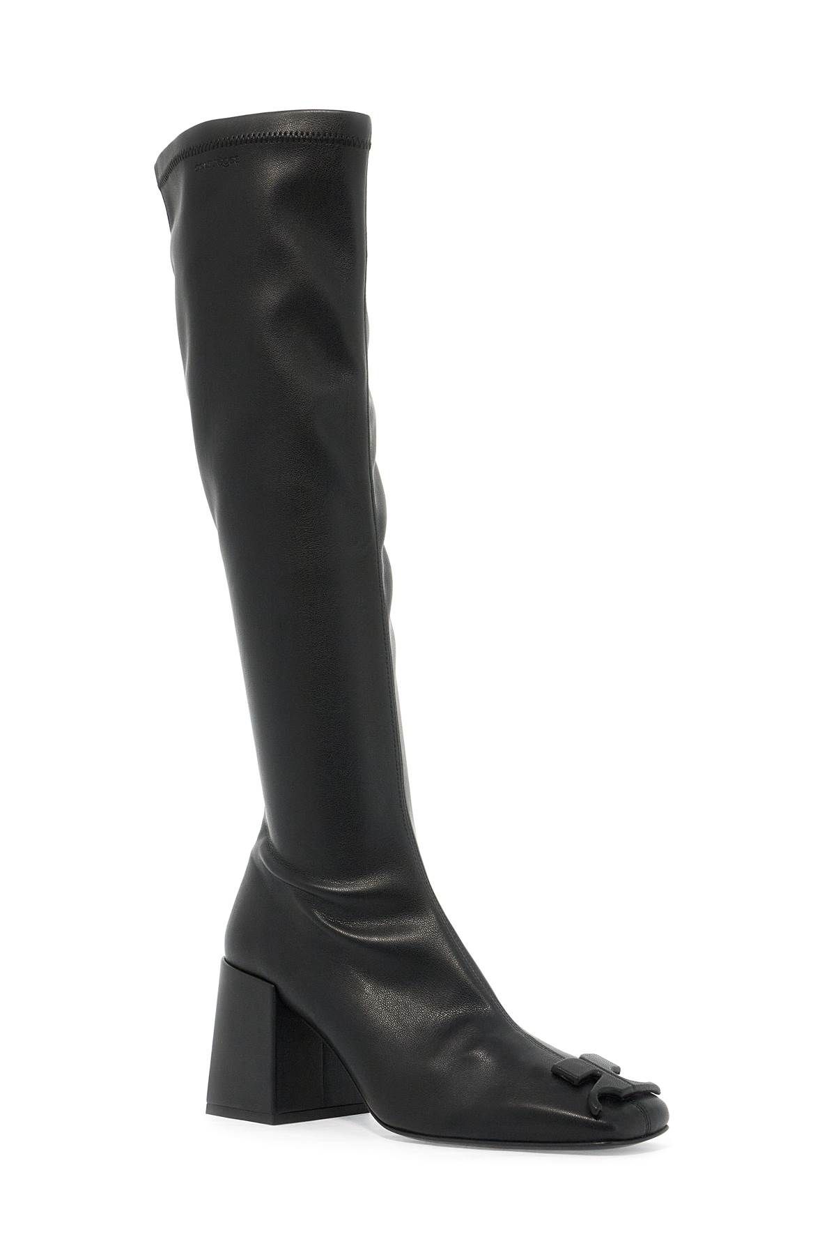 Shop Courrèges Stretch Reedition Eco-leather Boots In Black