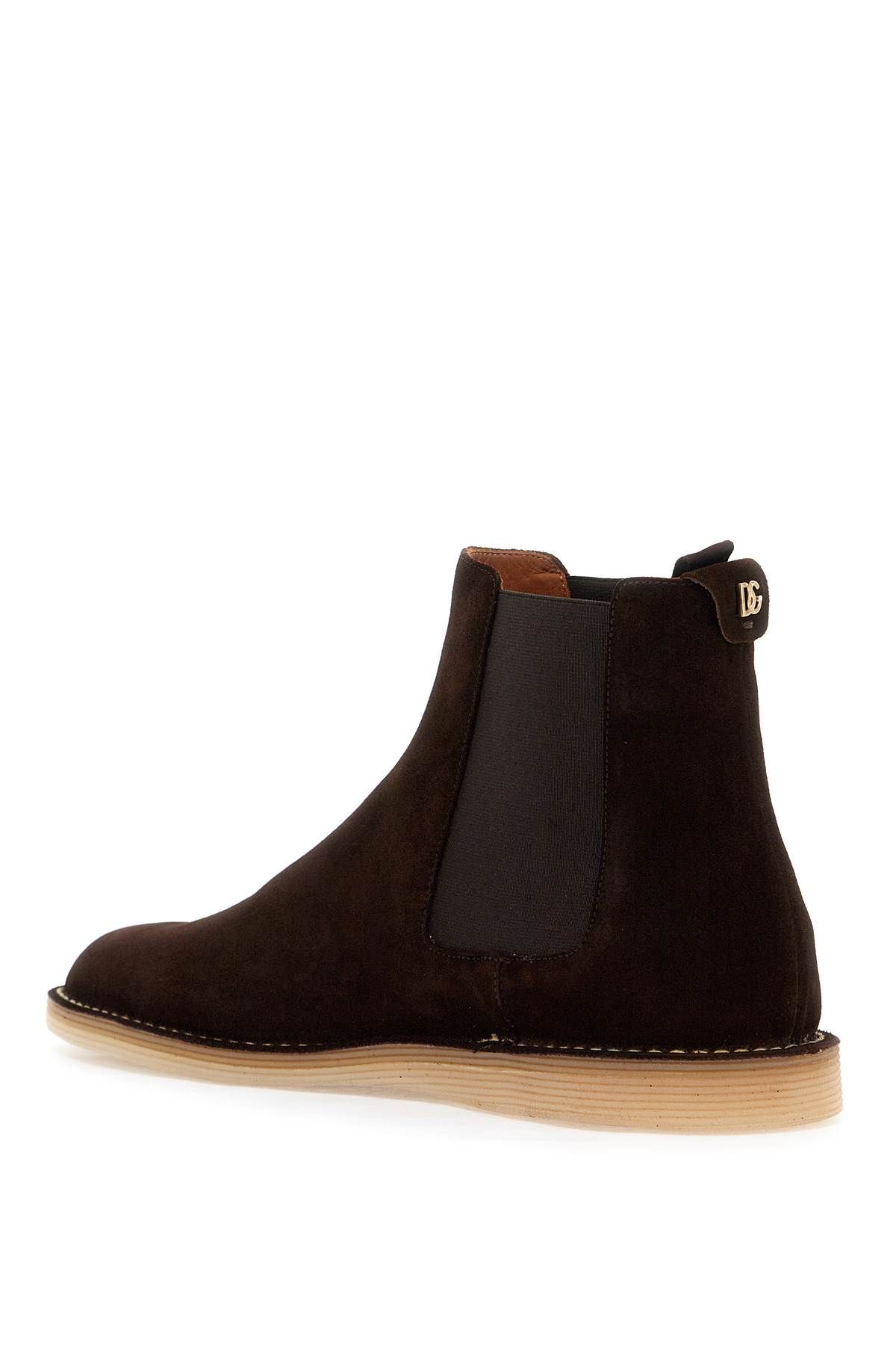 Shop Dolce & Gabbana Suede Ankle Boots For In Brown