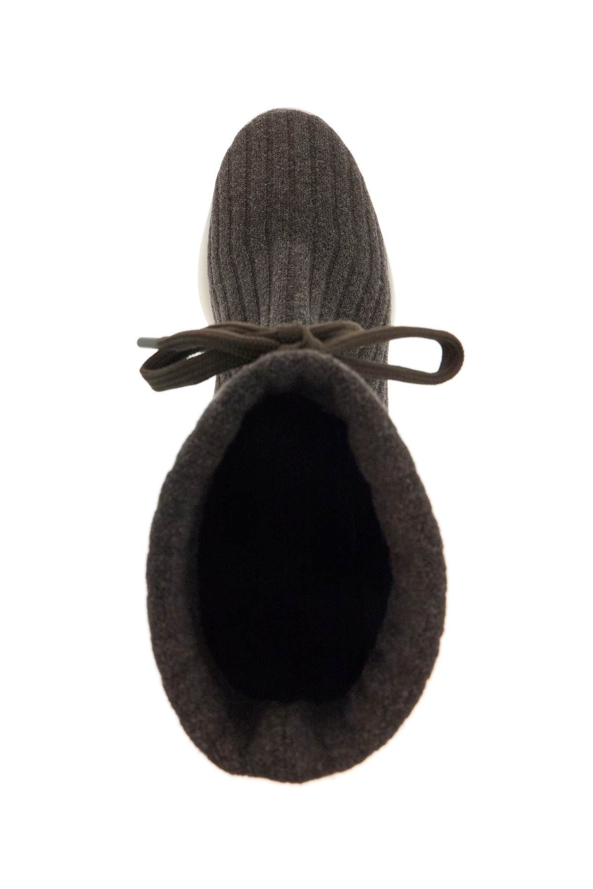 Shop Fear Of God Knit Hi Ankle Boots In Brown