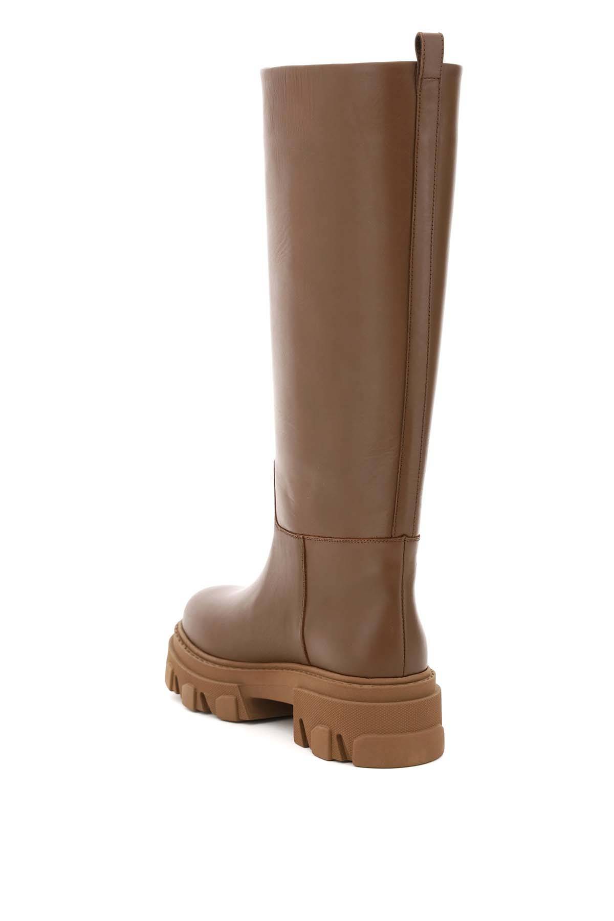 Shop Gia X Pernille Teisbaek Tubular Combat Boots In Brown