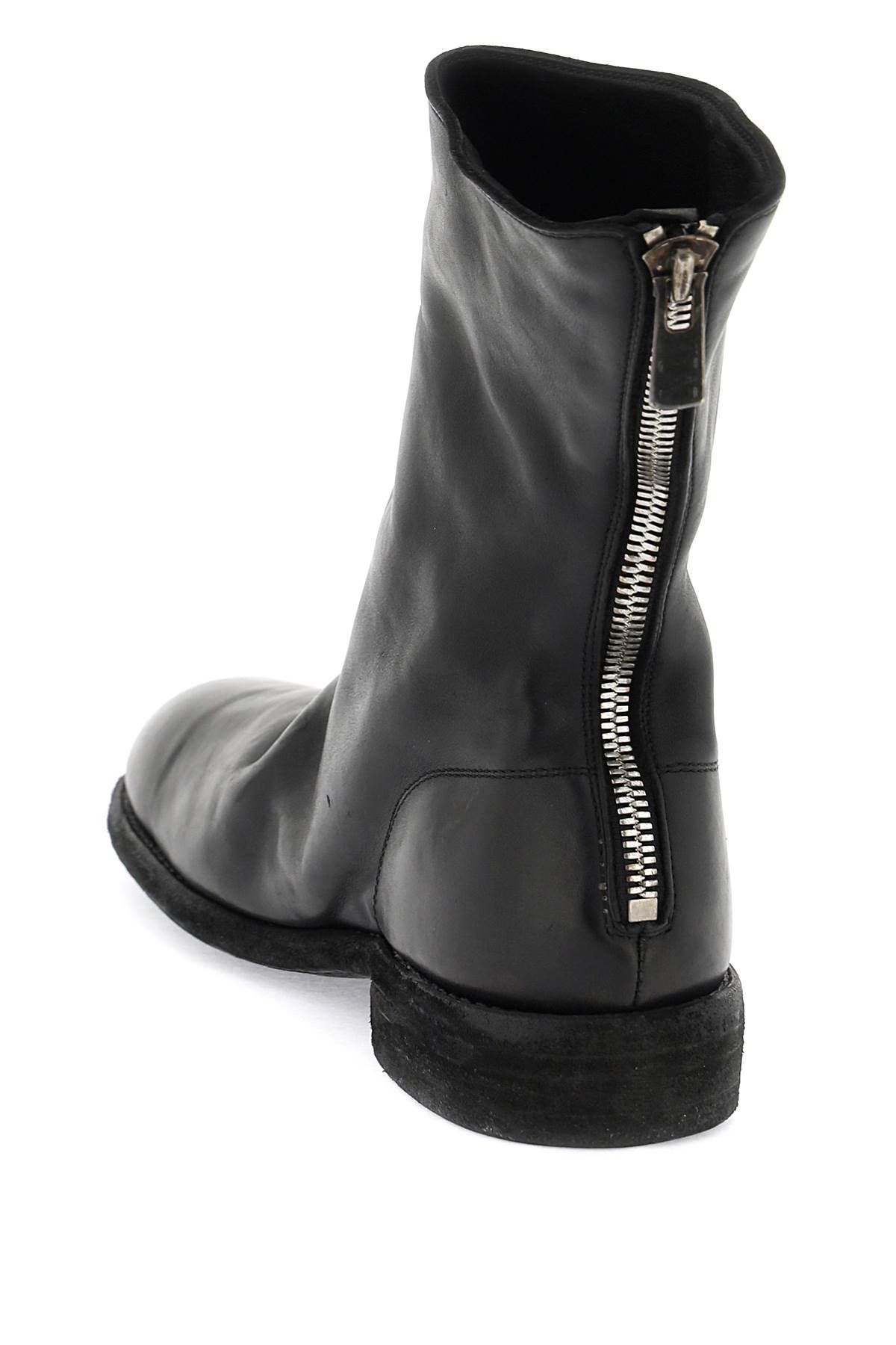 Shop Guidi Leather Boots In Black