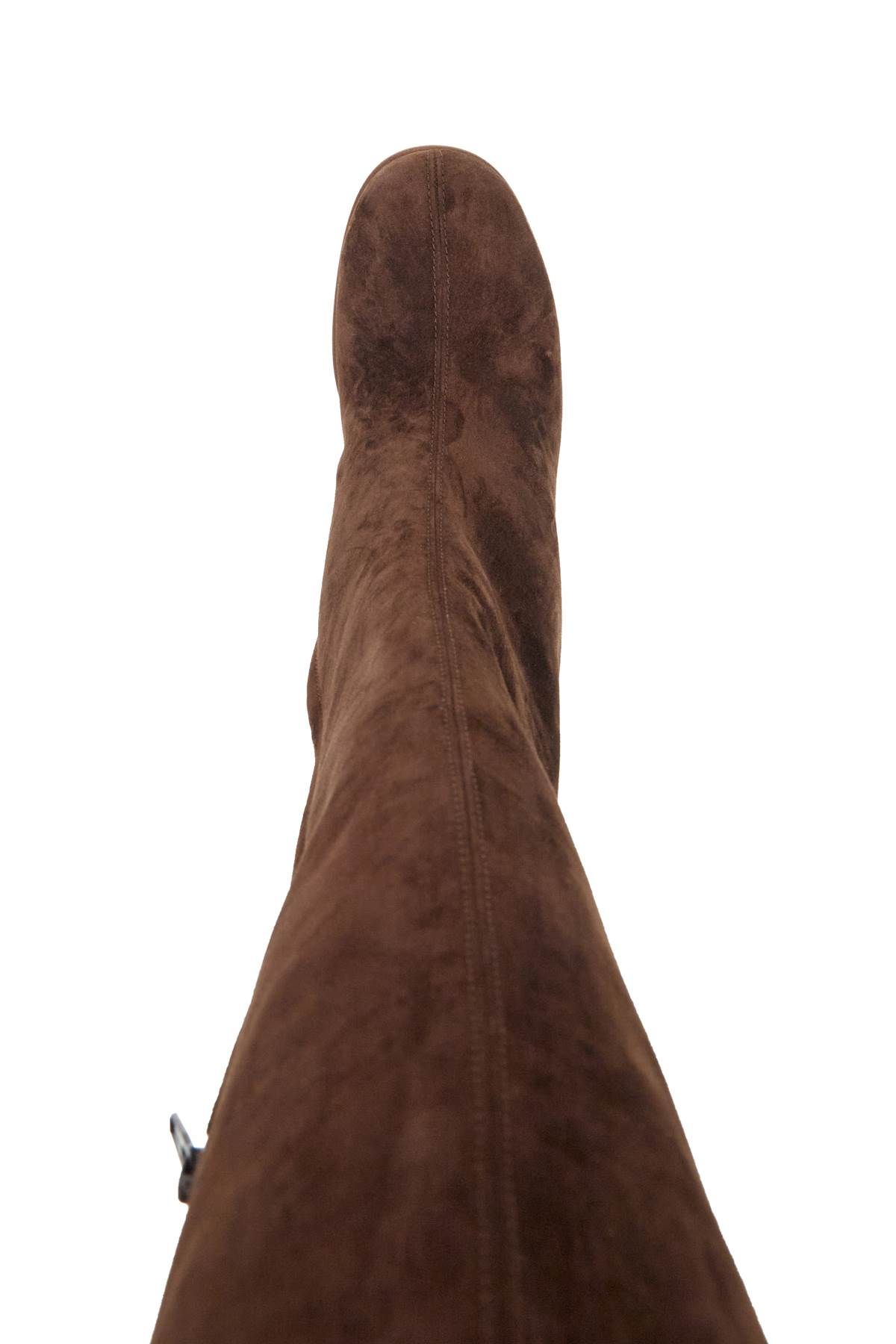 Shop Khaite Willow High Boots In Brown