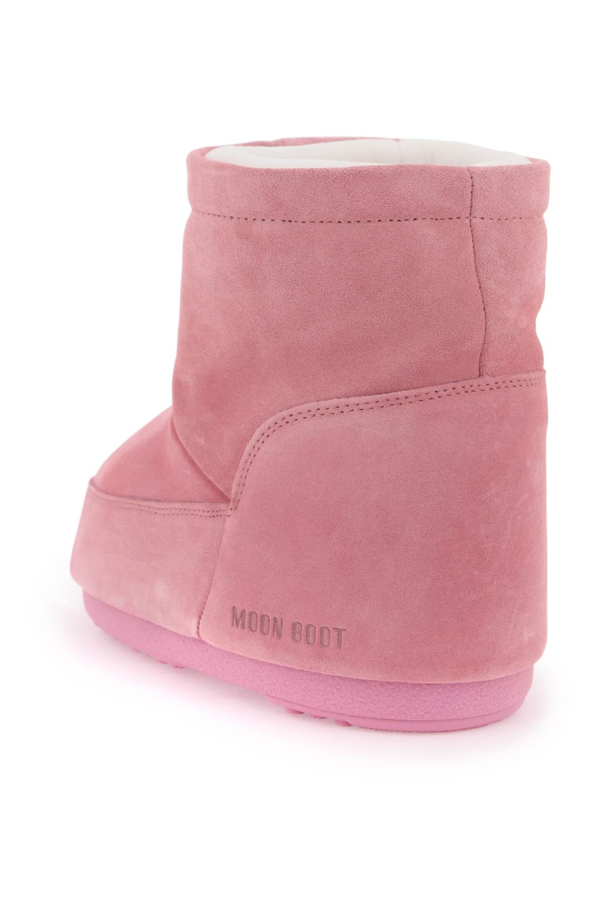 Shop Moon Boot Icon Low Suede Snow Boots In Pink
