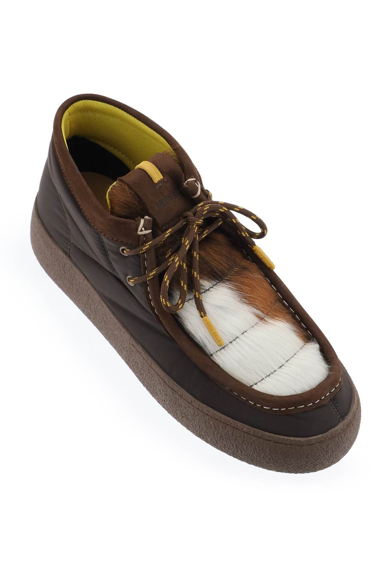 Shop Moon Boot Mtrack Low Lace-ups In White,brown