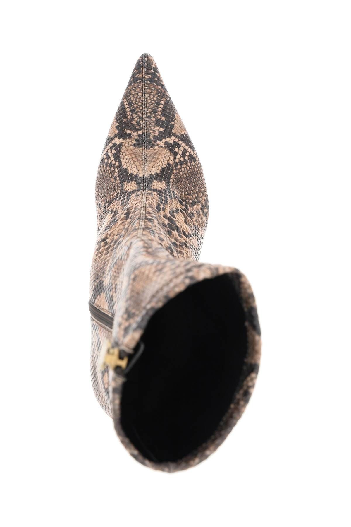 Shop Stella Mccartney Python Print Ankle Boots In Brown